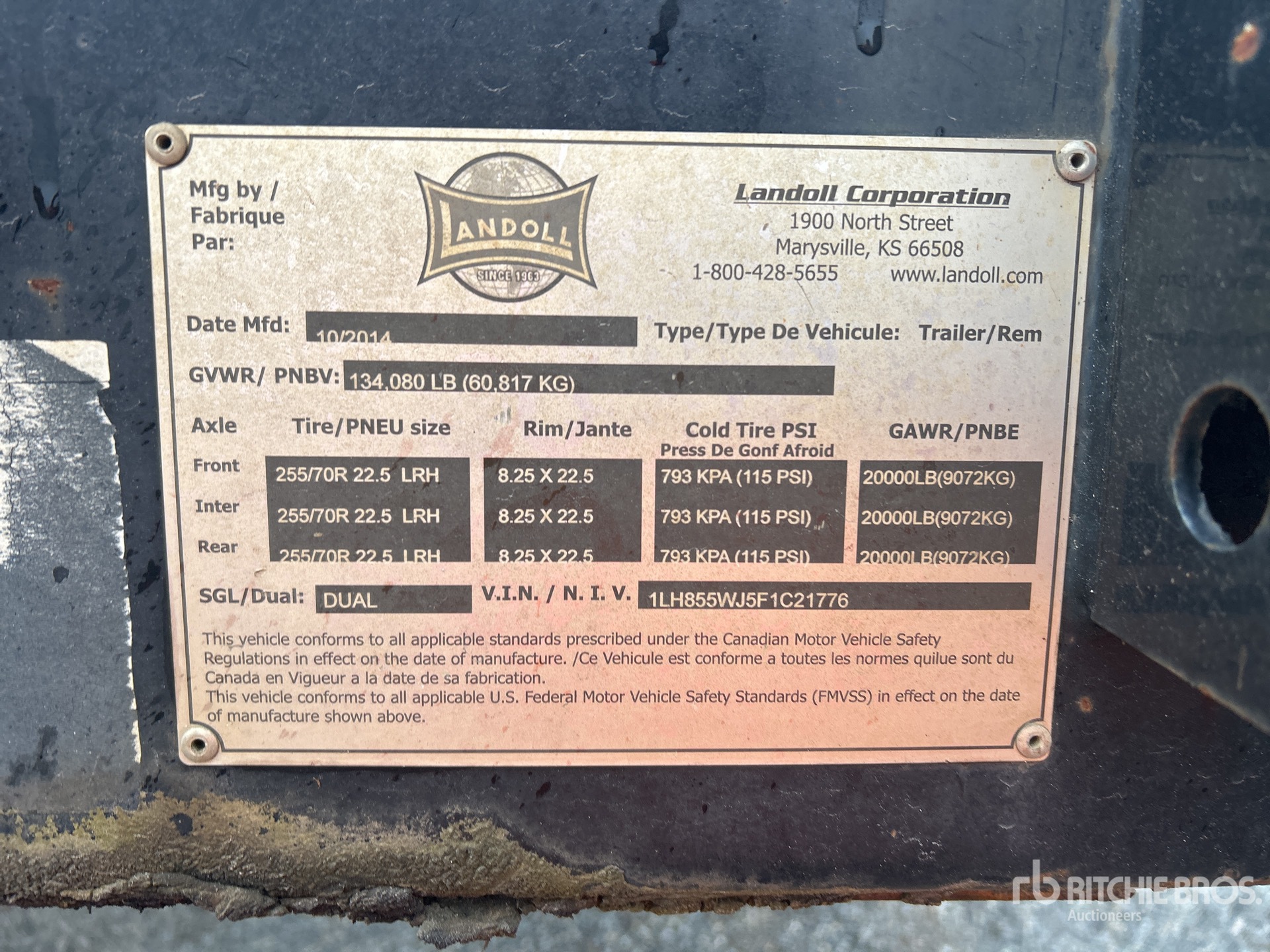 General Appearance with N.º de serie/VIN