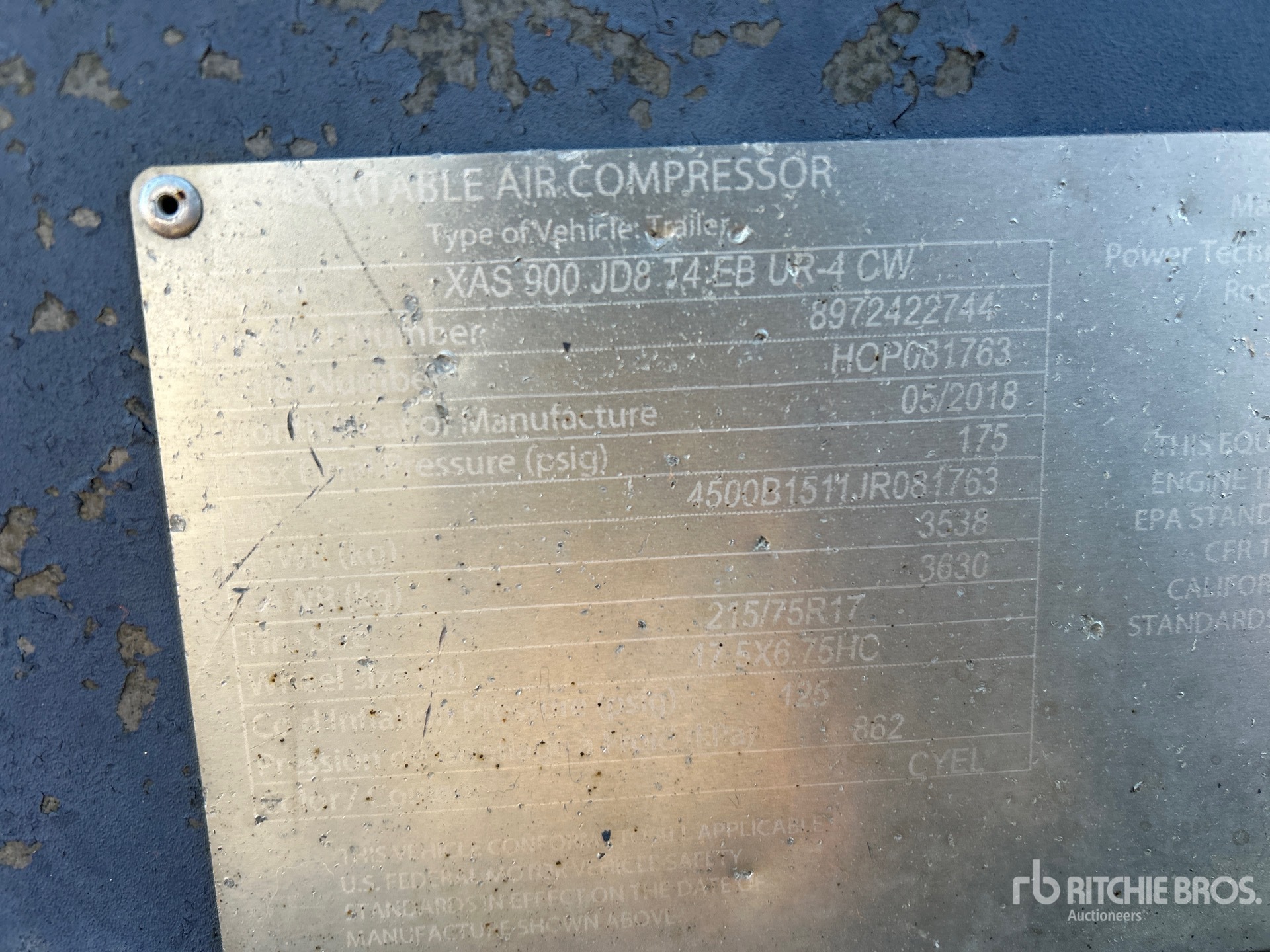 General Appearance with Numero seriale/numero d’identificazione del veicolo (VIN)