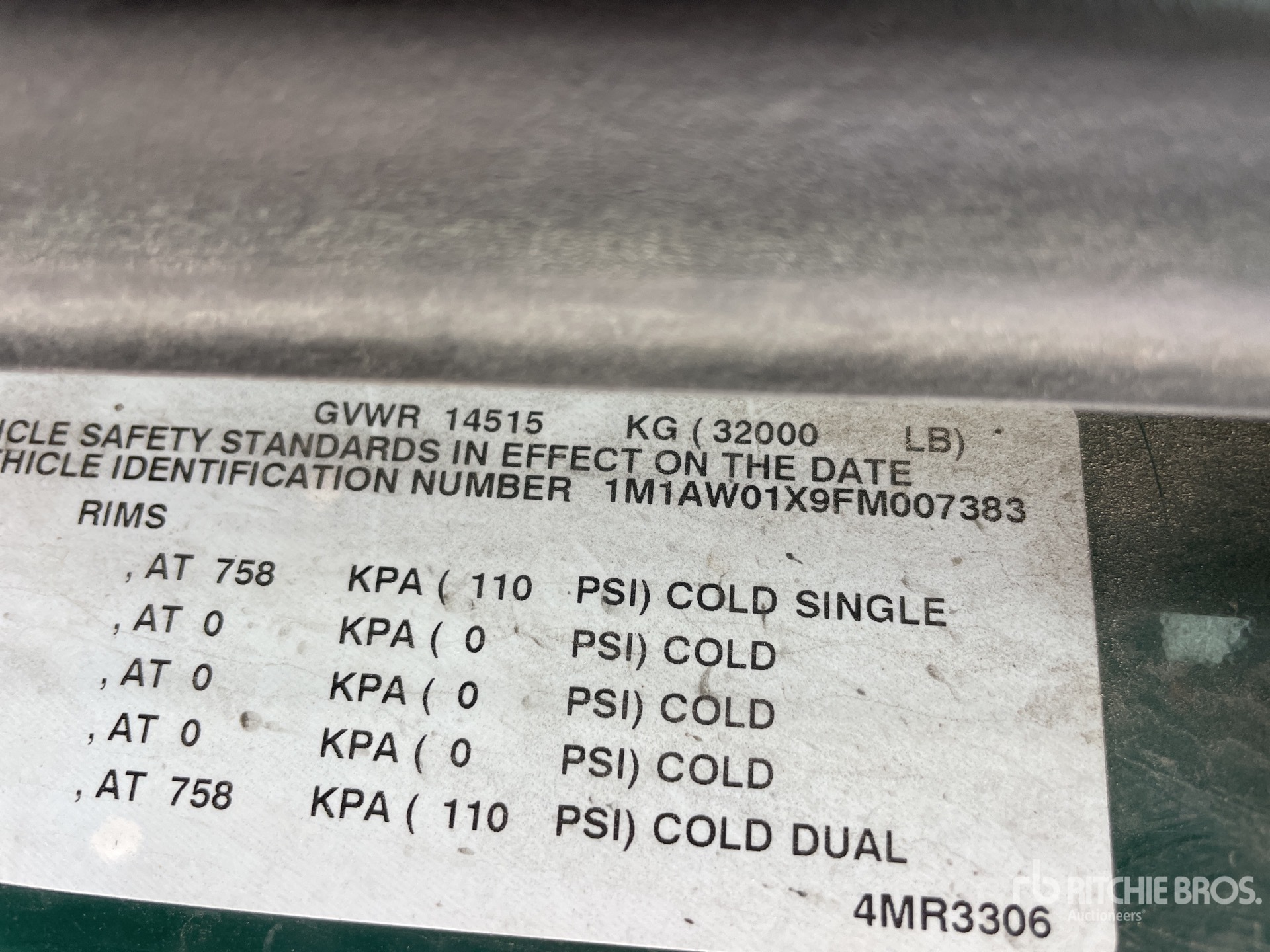 General Appearance with N.º de serie/VIN