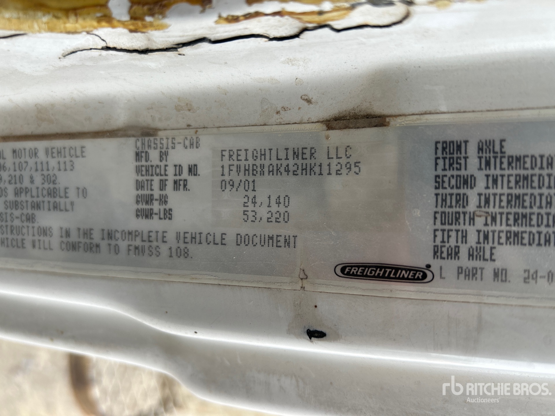 General Appearance with N.º de serie/VIN