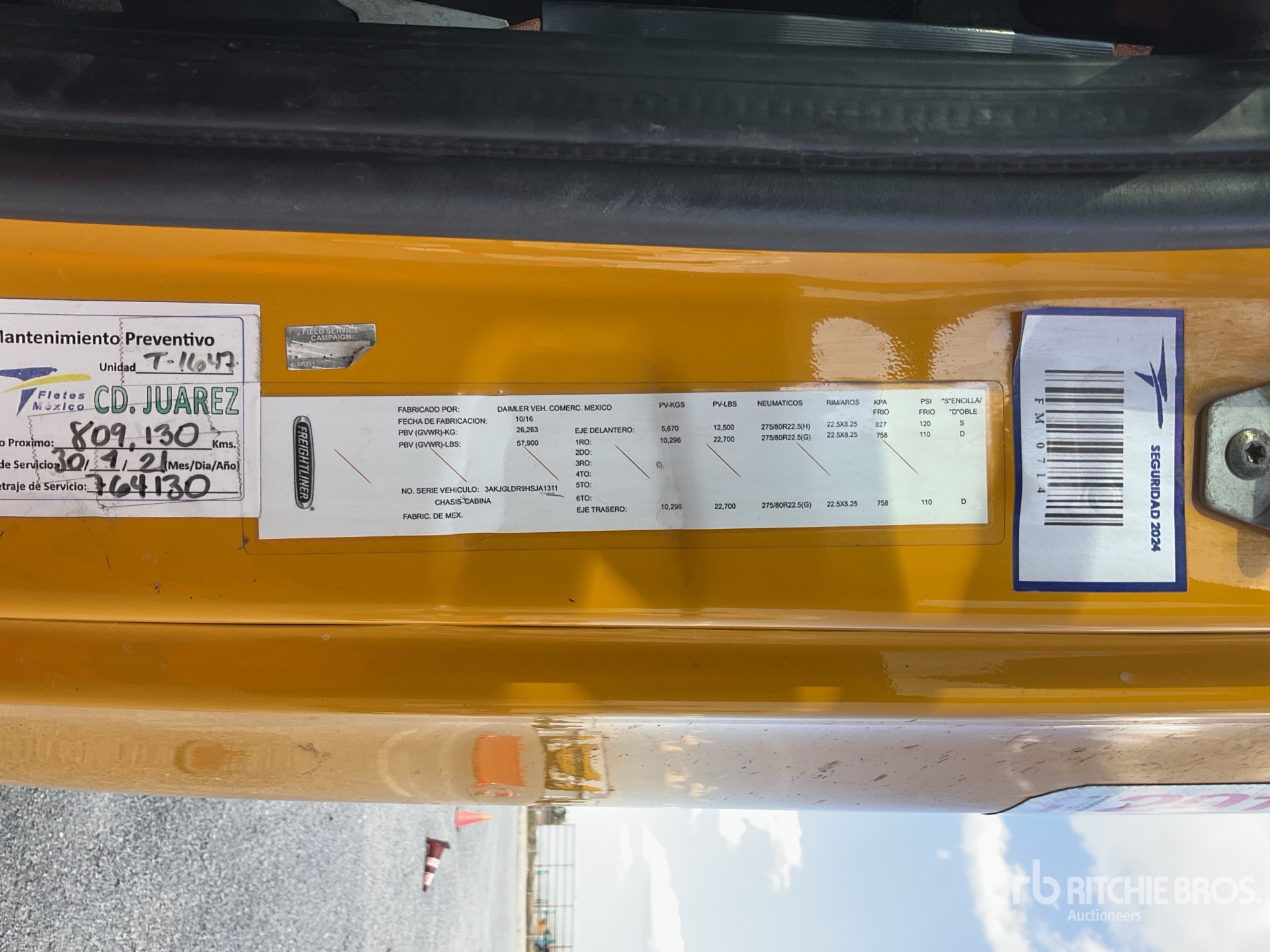 General Appearance with N.º de serie/VIN