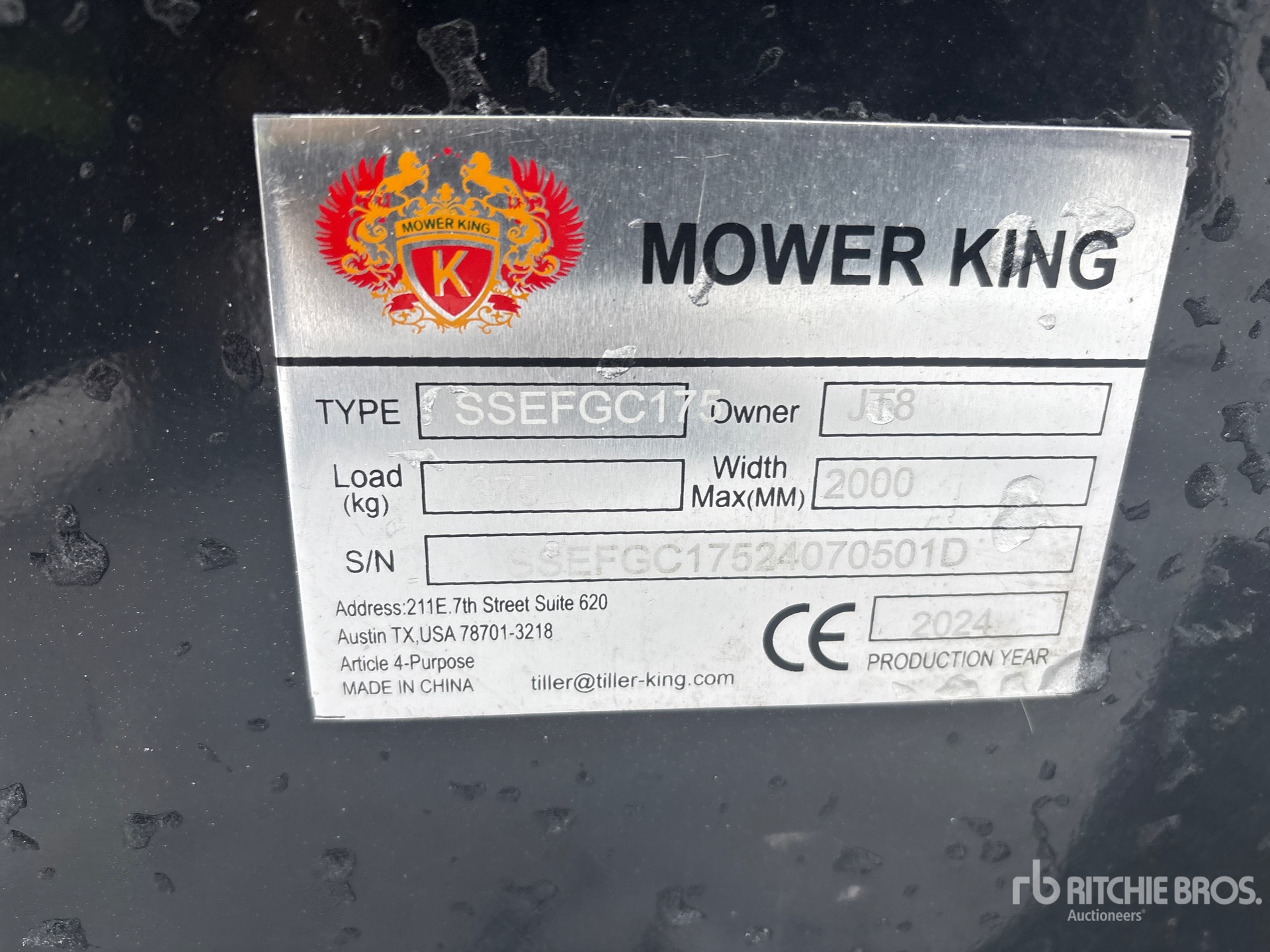 General Appearance with N.º de serie/VIN