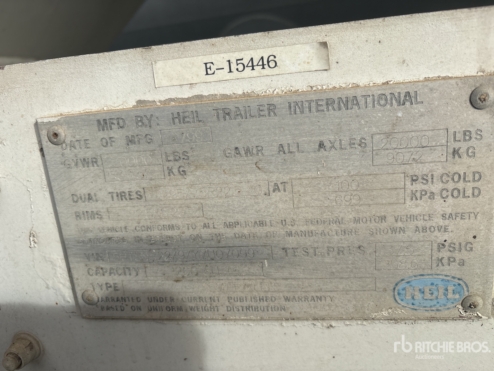 General Appearance with N.º de serie/VIN