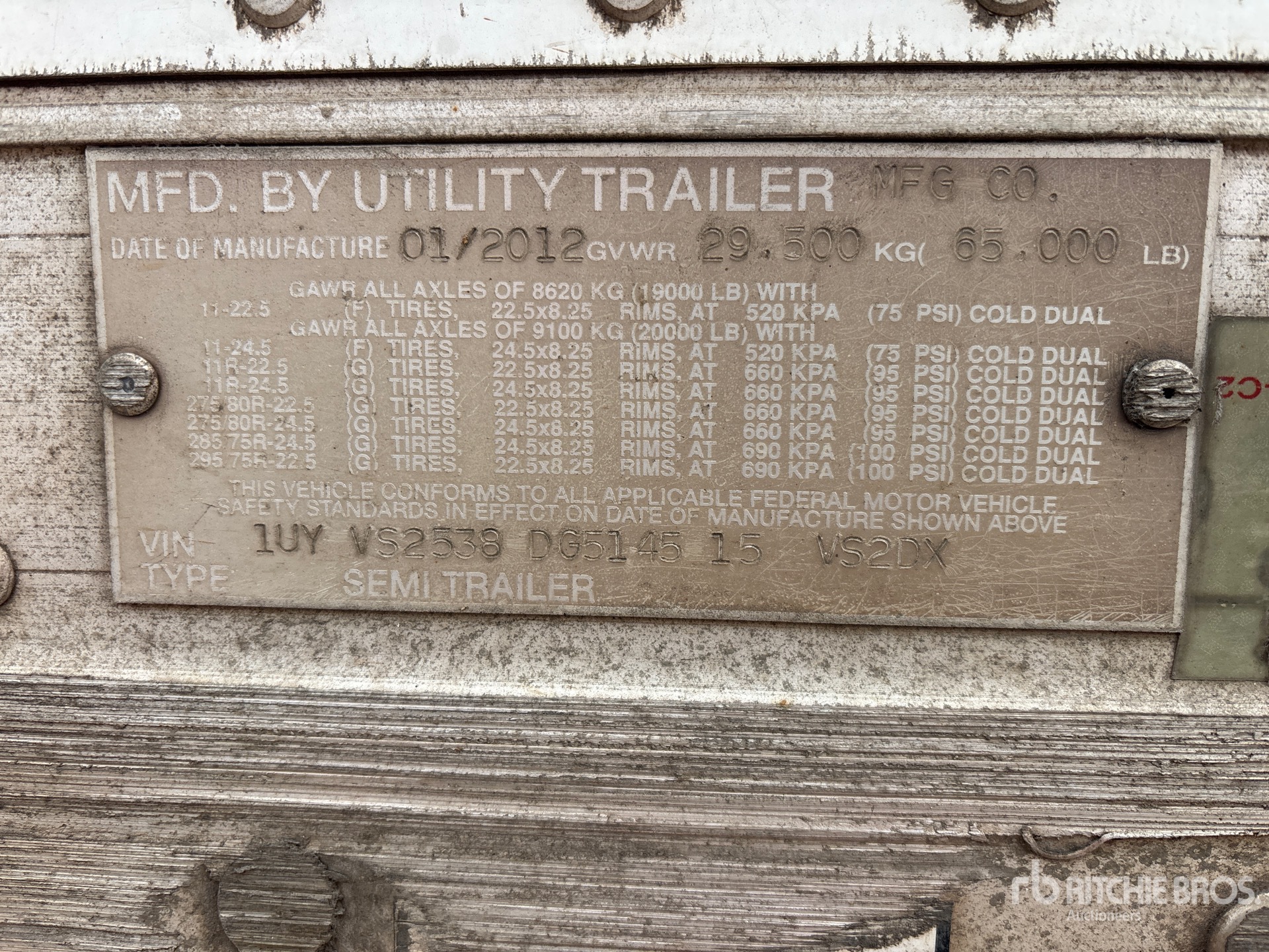 General Appearance with Numéro de série/Numéro d'identification du véhicule automobile