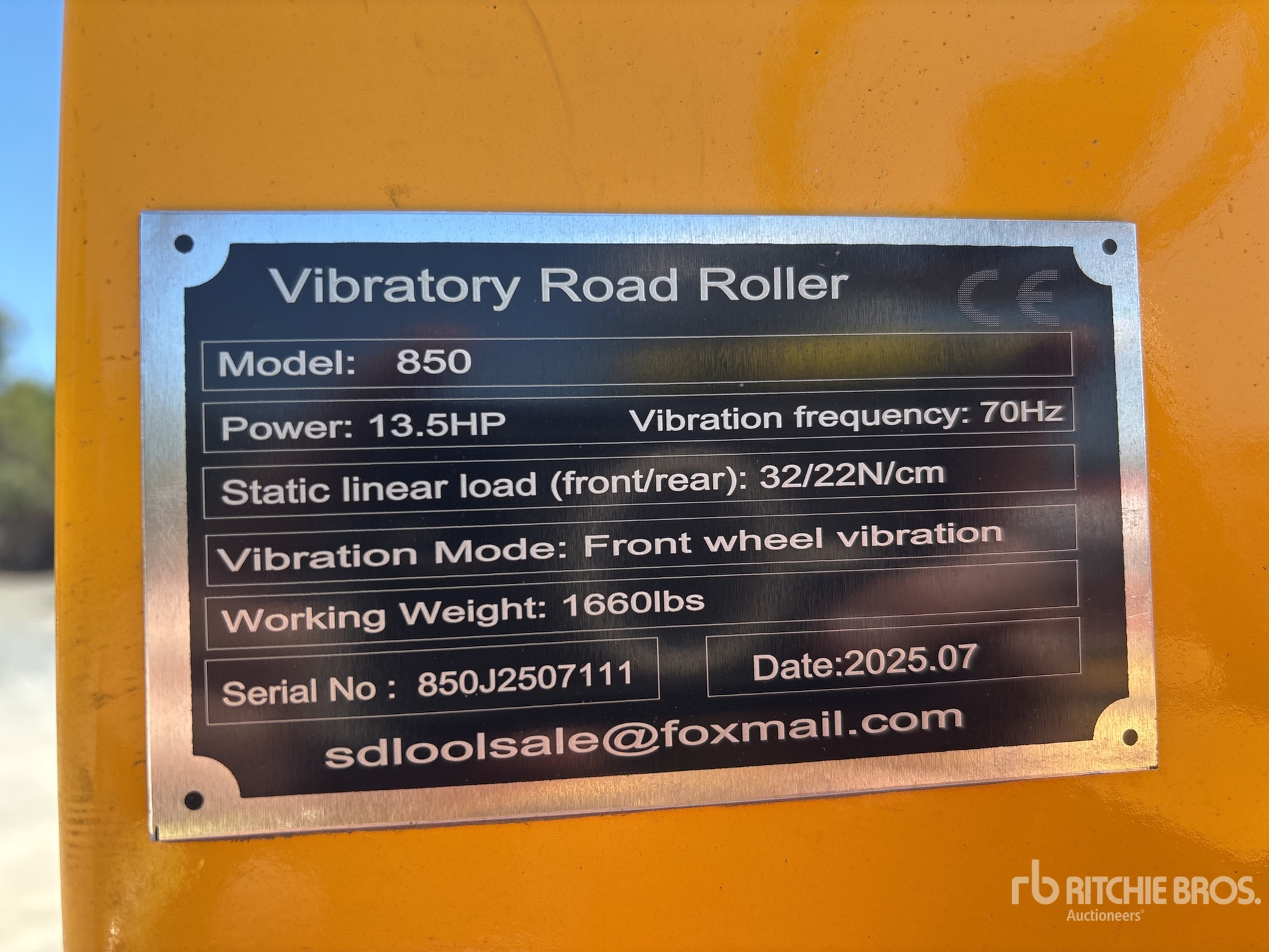 General Appearance with N.º de serie/VIN