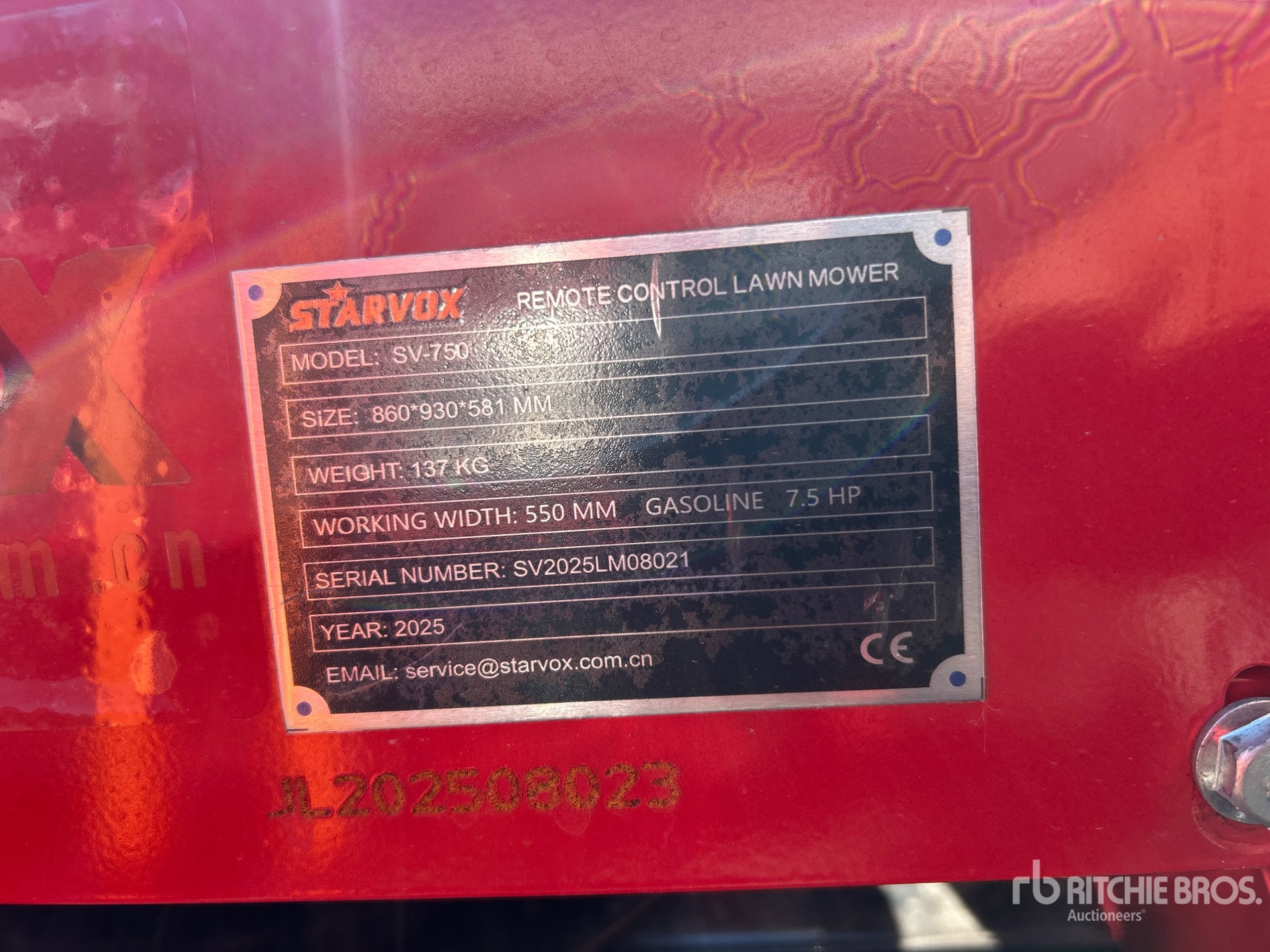 General Appearance with N.º de serie/VIN