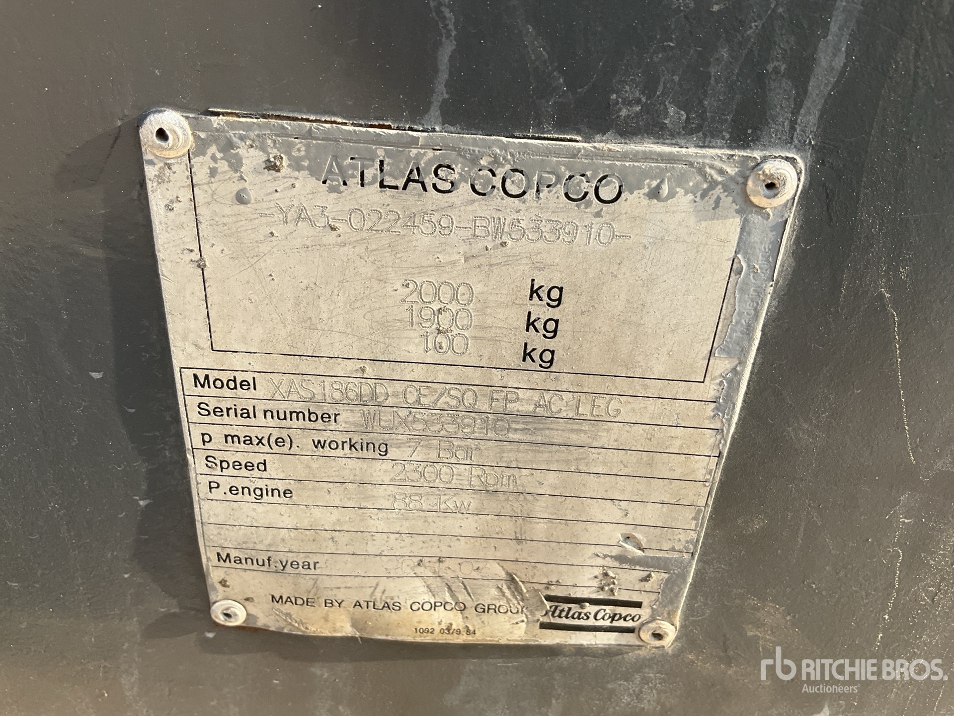 General Appearance with N.º de serie/VIN