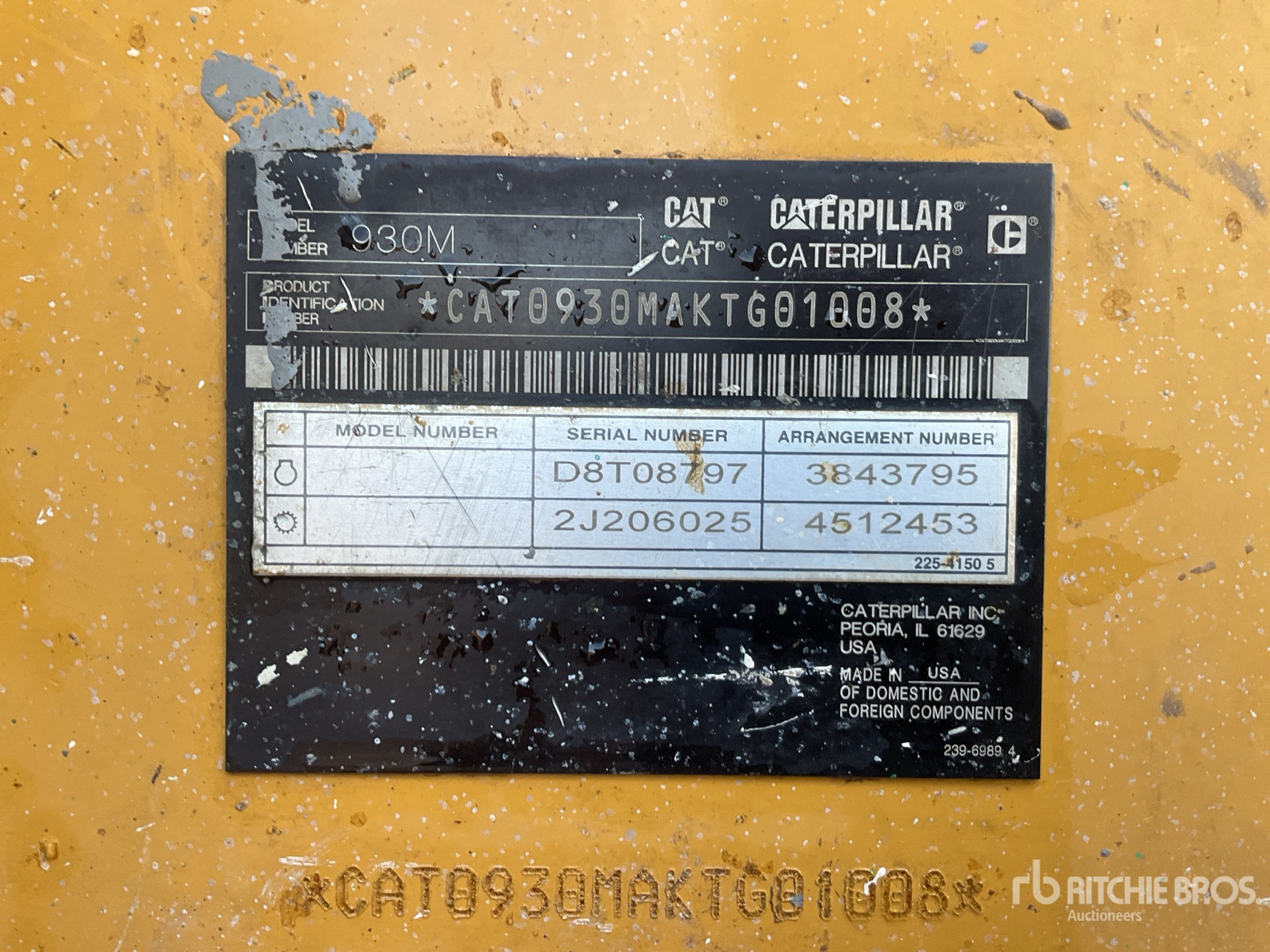 General Appearance with N.º de serie/VIN