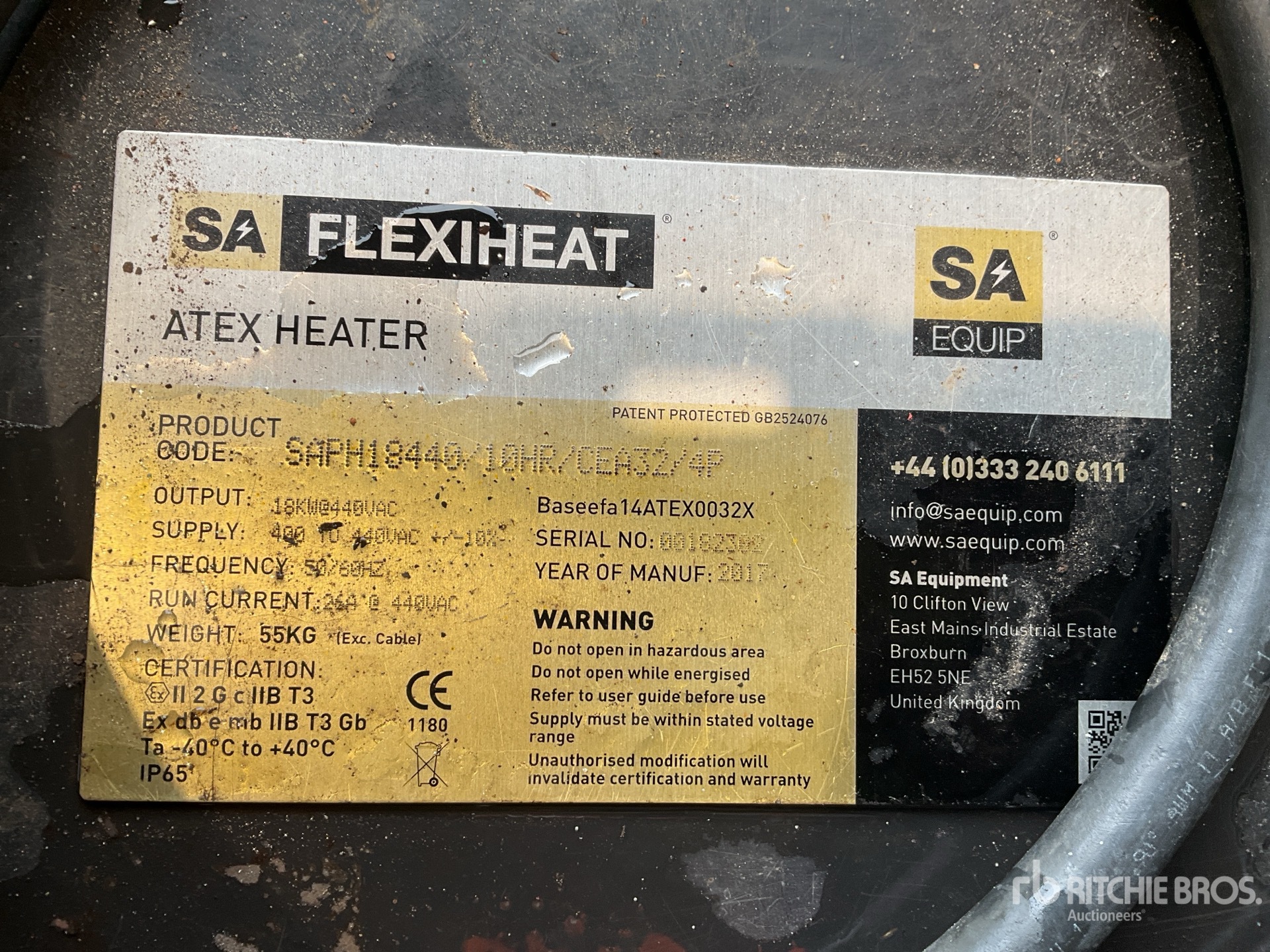 General Appearance with N.º de serie/VIN