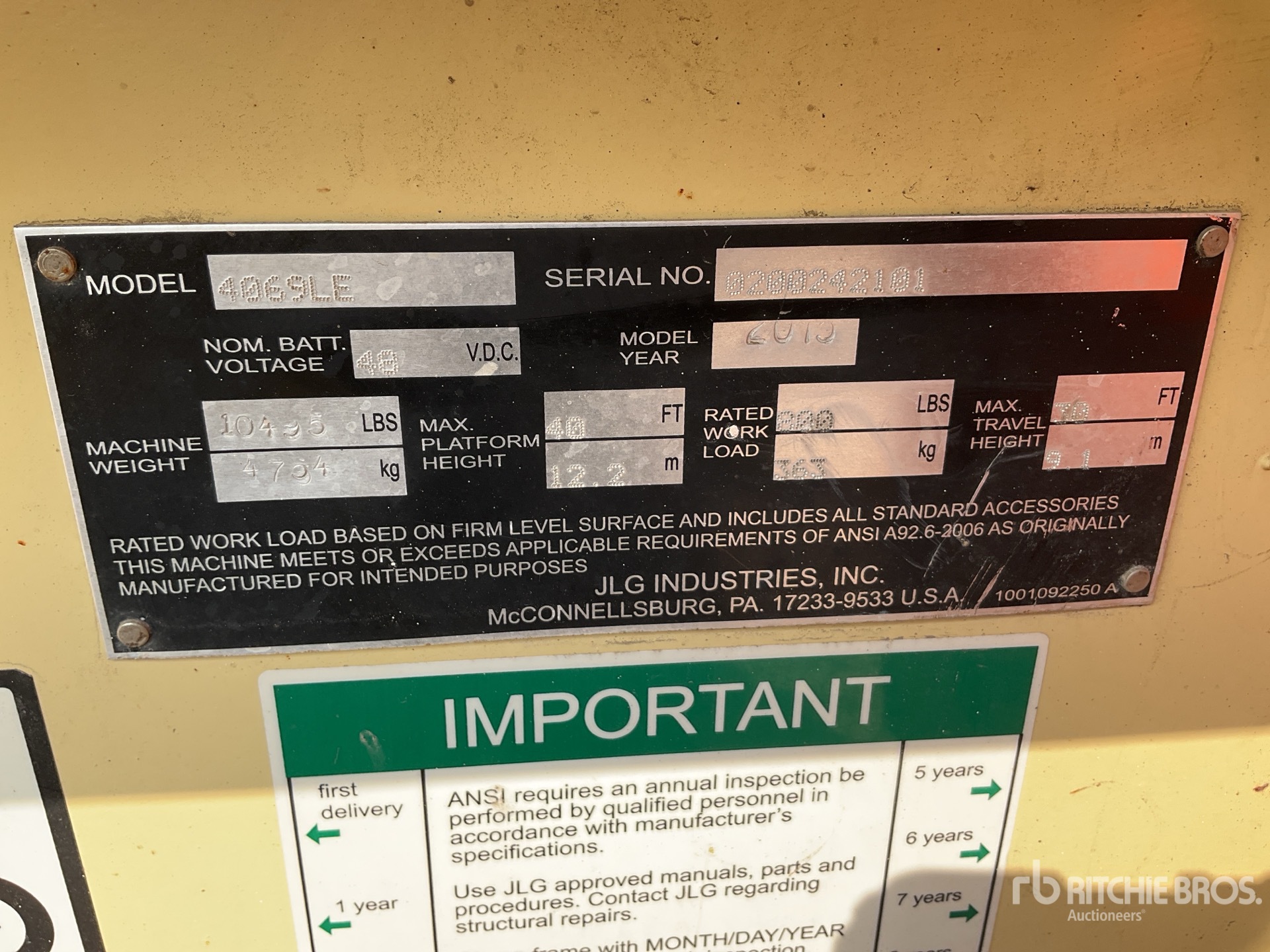 General Appearance with Numéro de série/Numéro d'identification du véhicule automobile