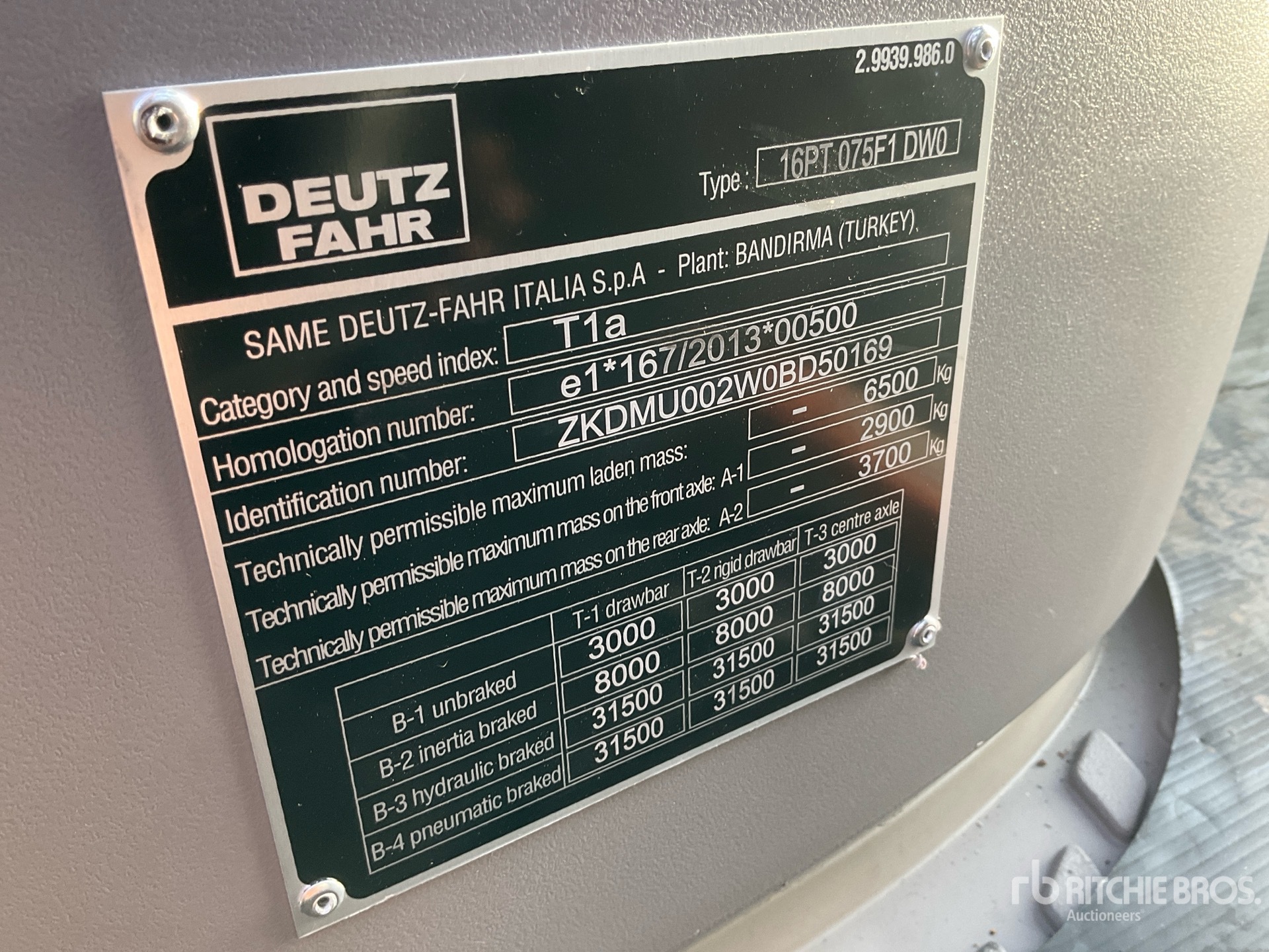 General Appearance with N.º de serie/VIN