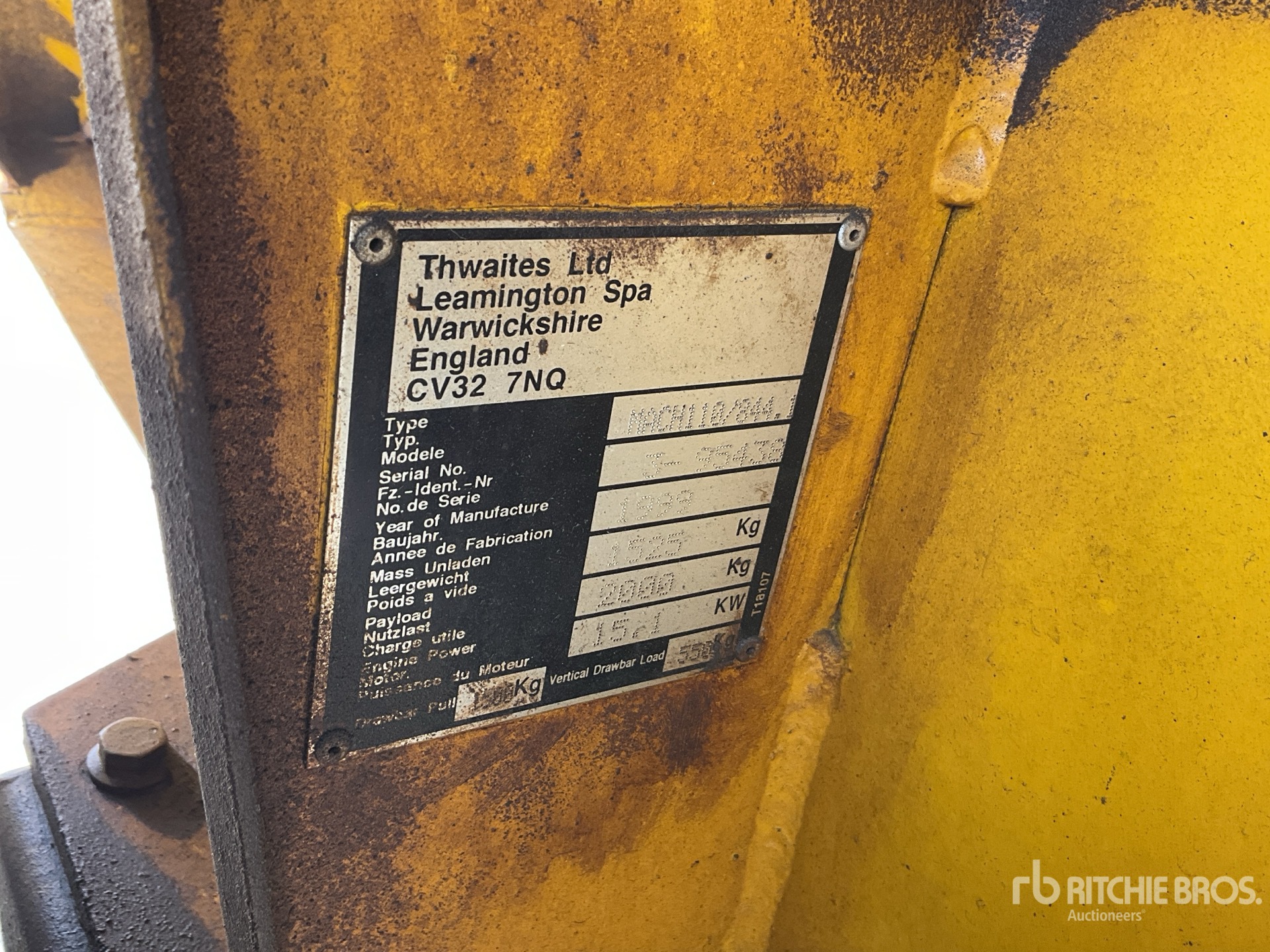 General Appearance with Numéro de série/Numéro d'identification du véhicule automobile