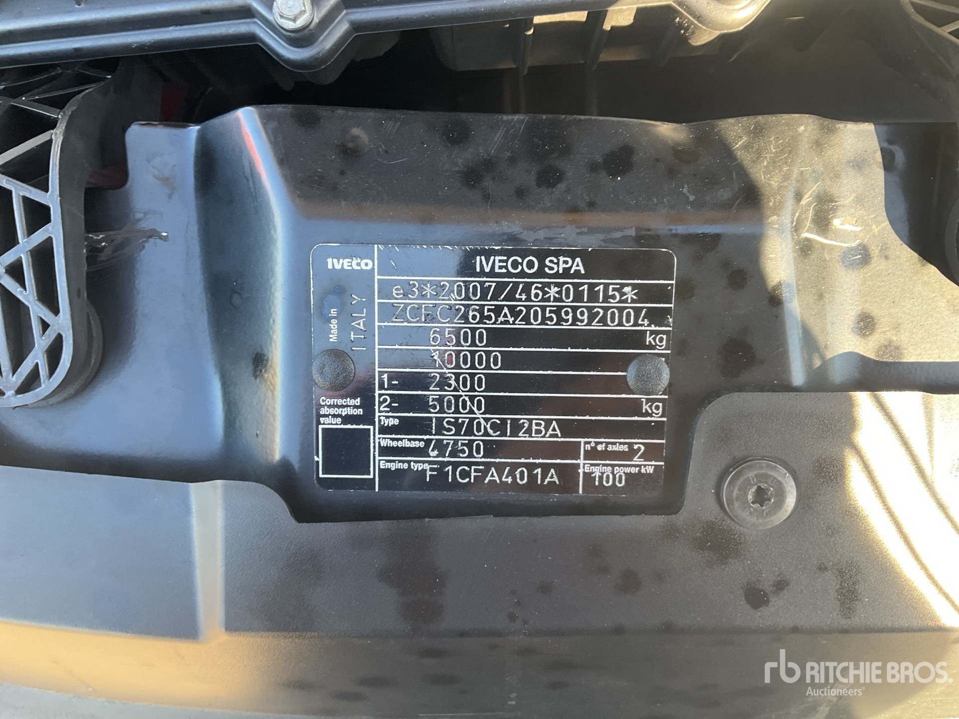 General Appearance with N.º de serie/VIN