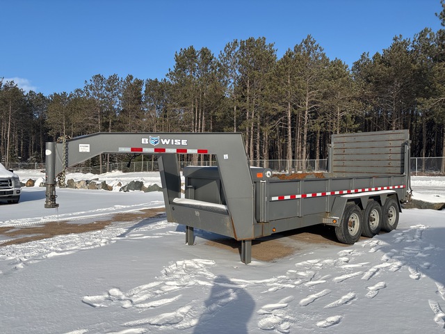 2023 Bwise 18 ft Tri/A Gooseneck End Dump Trailer