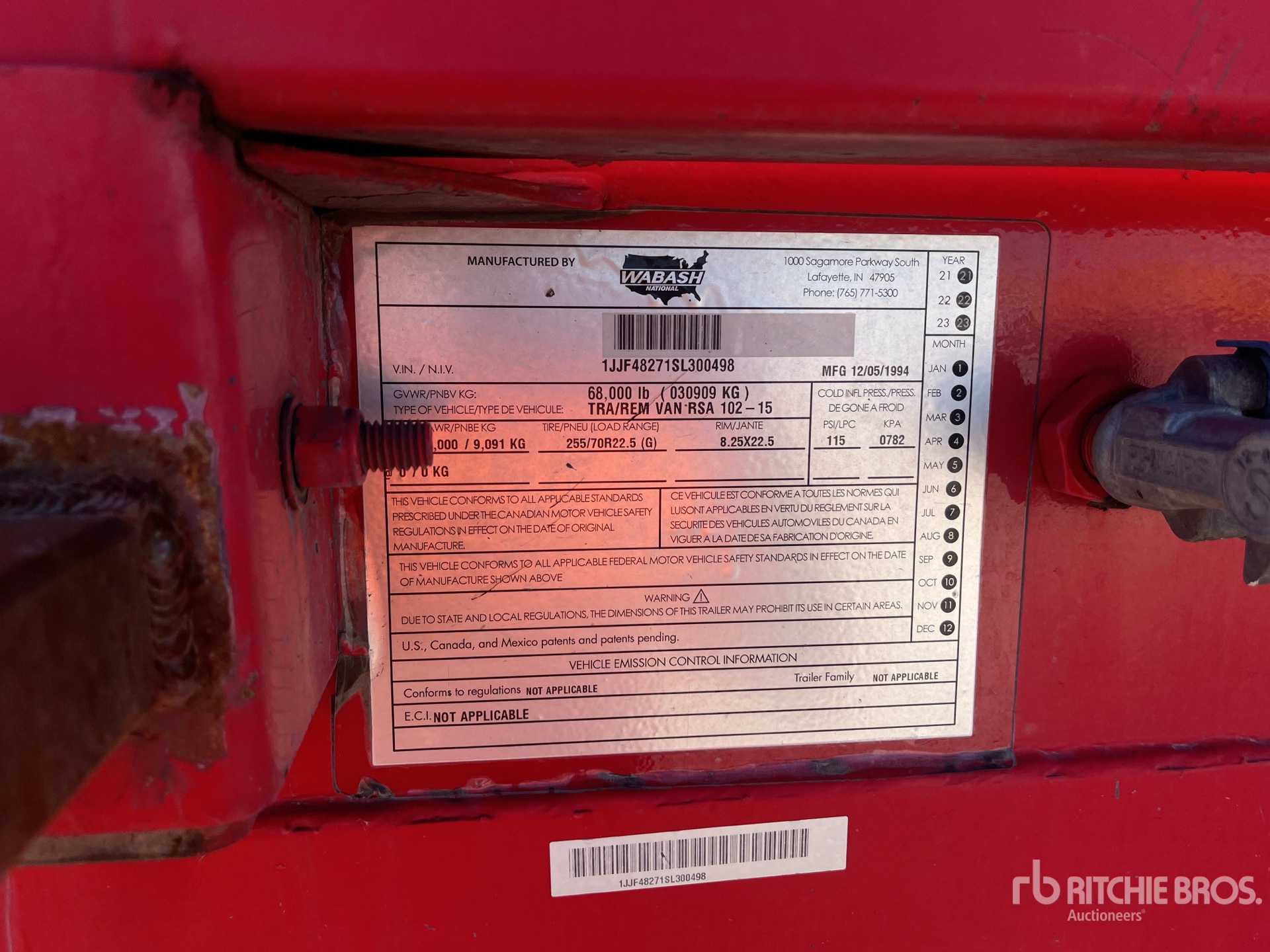 General Appearance with Numer seryjny/numer identyfikacyjny pojazdu