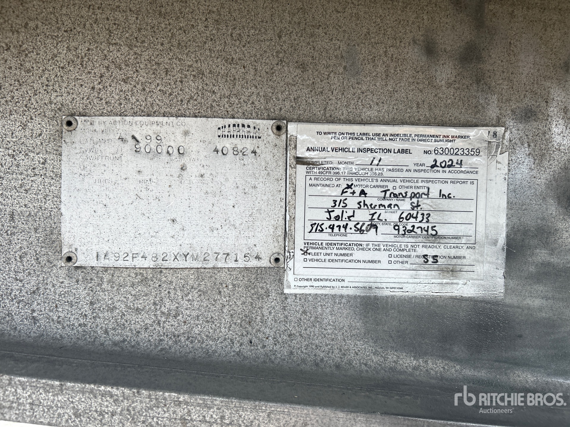 General Appearance with Numer seryjny/numer identyfikacyjny pojazdu