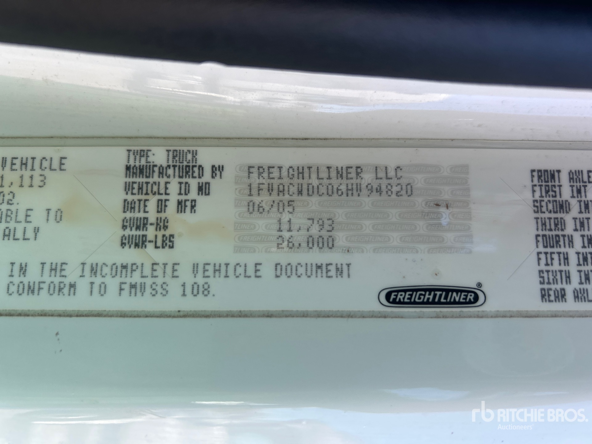 General Appearance with N.º de serie/VIN