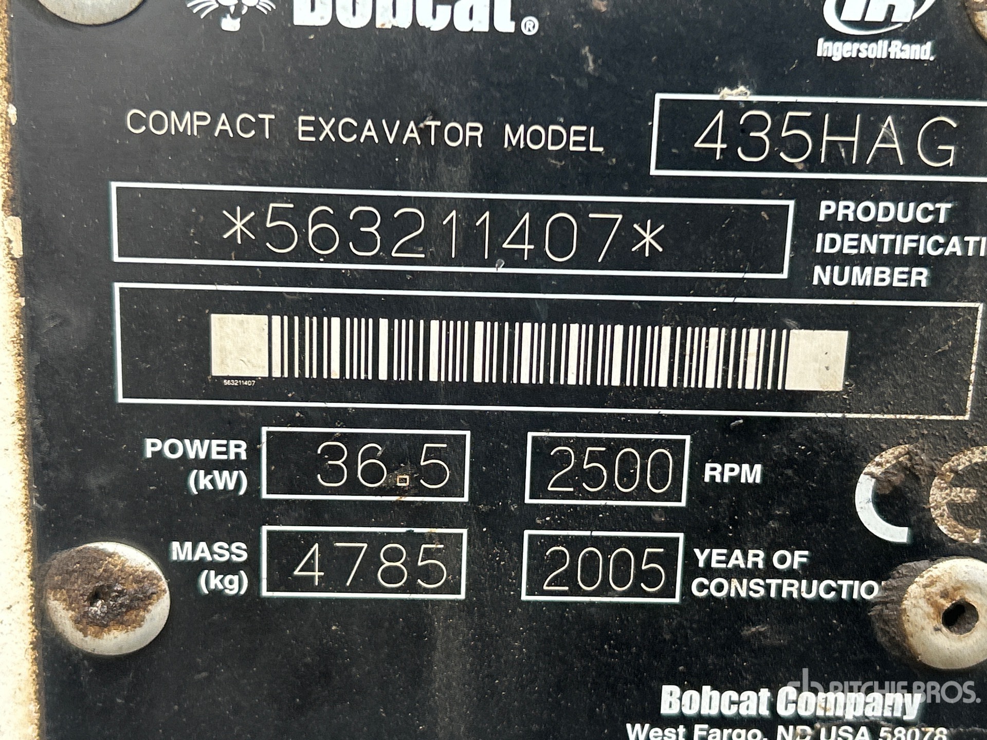 General Appearance with N.º de serie/VIN