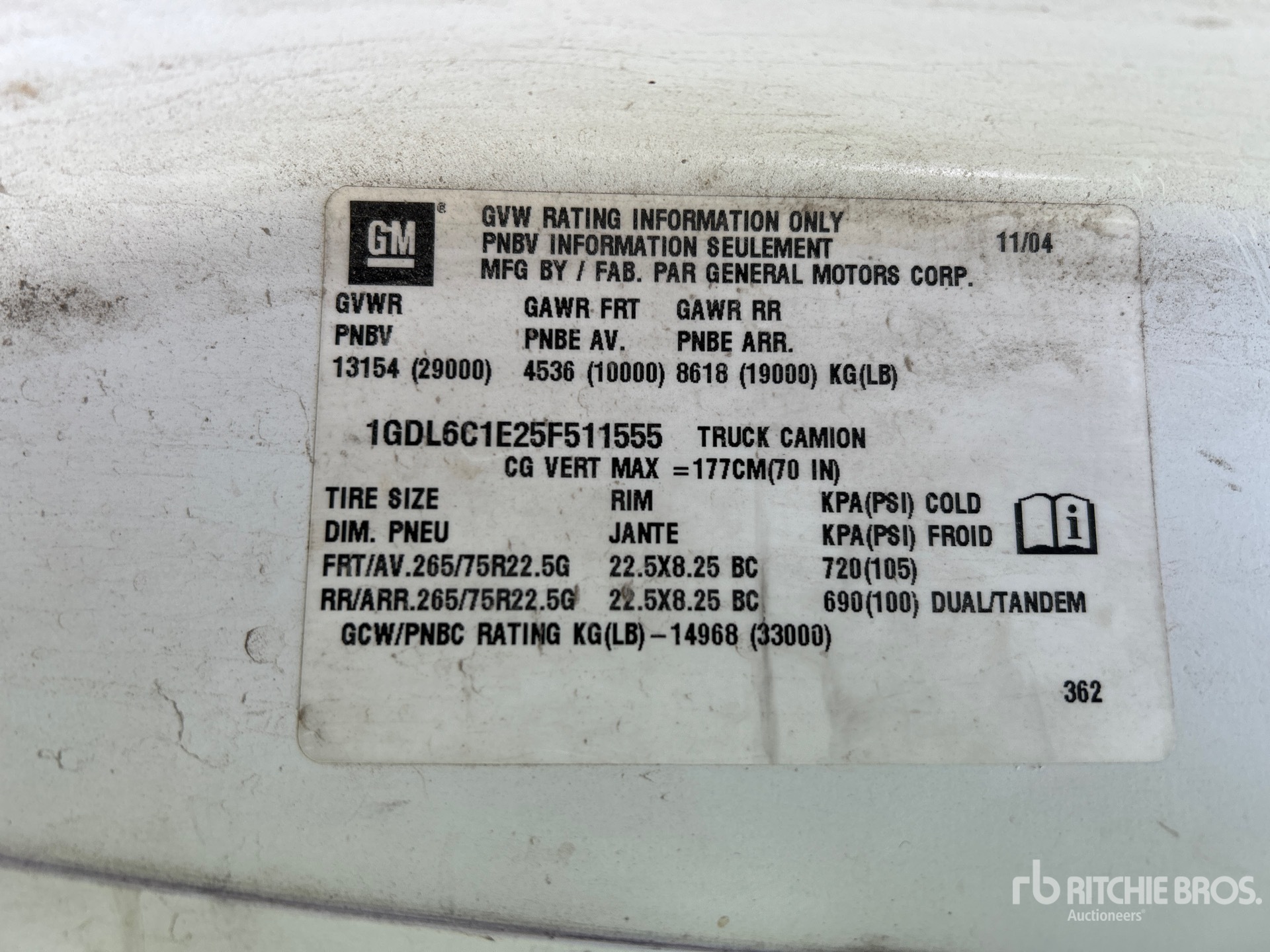 General Appearance with Numer seryjny/numer identyfikacyjny pojazdu