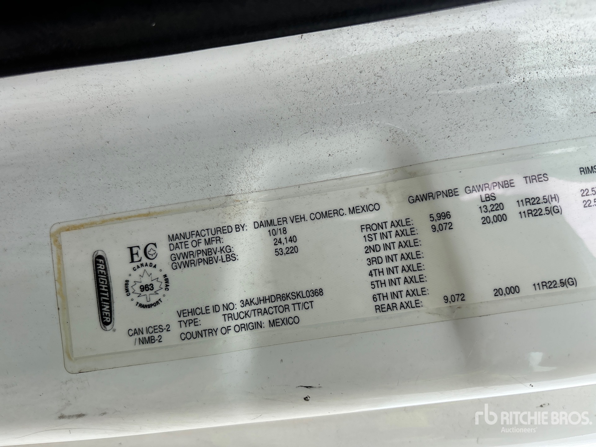 General Appearance with Seriennummer / FIN