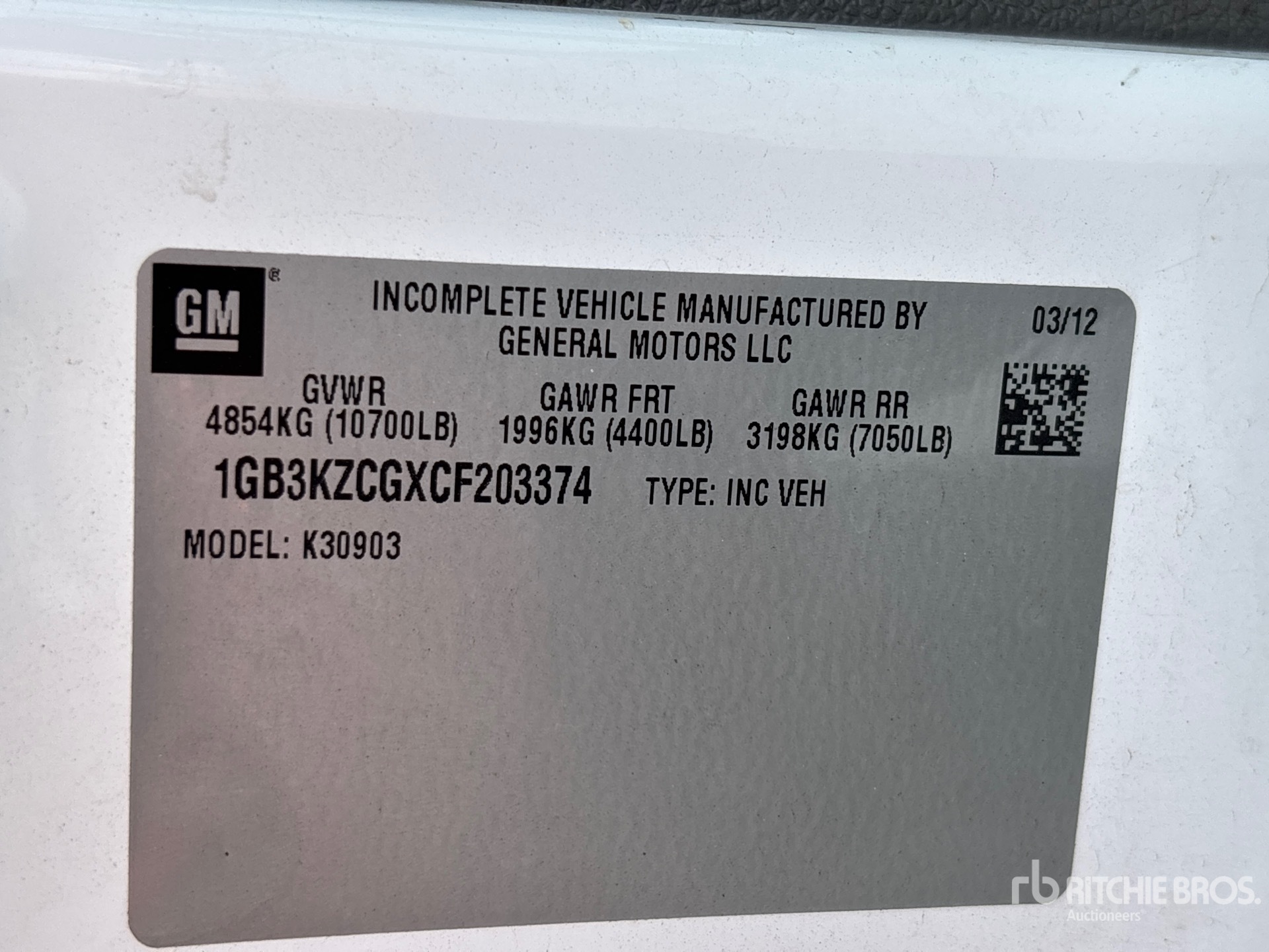 General Appearance with Numero seriale/numero d’identificazione del veicolo (VIN)