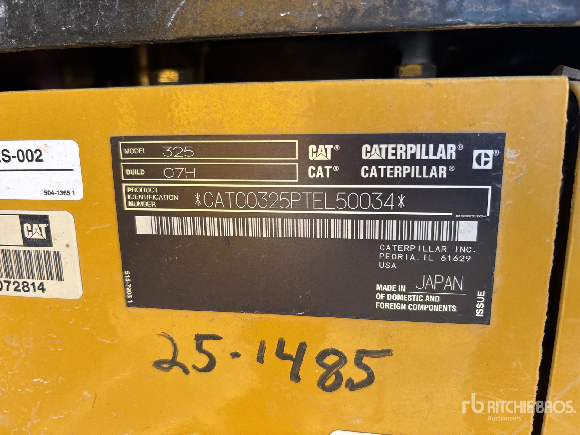 General Appearance with N.º de serie/VIN