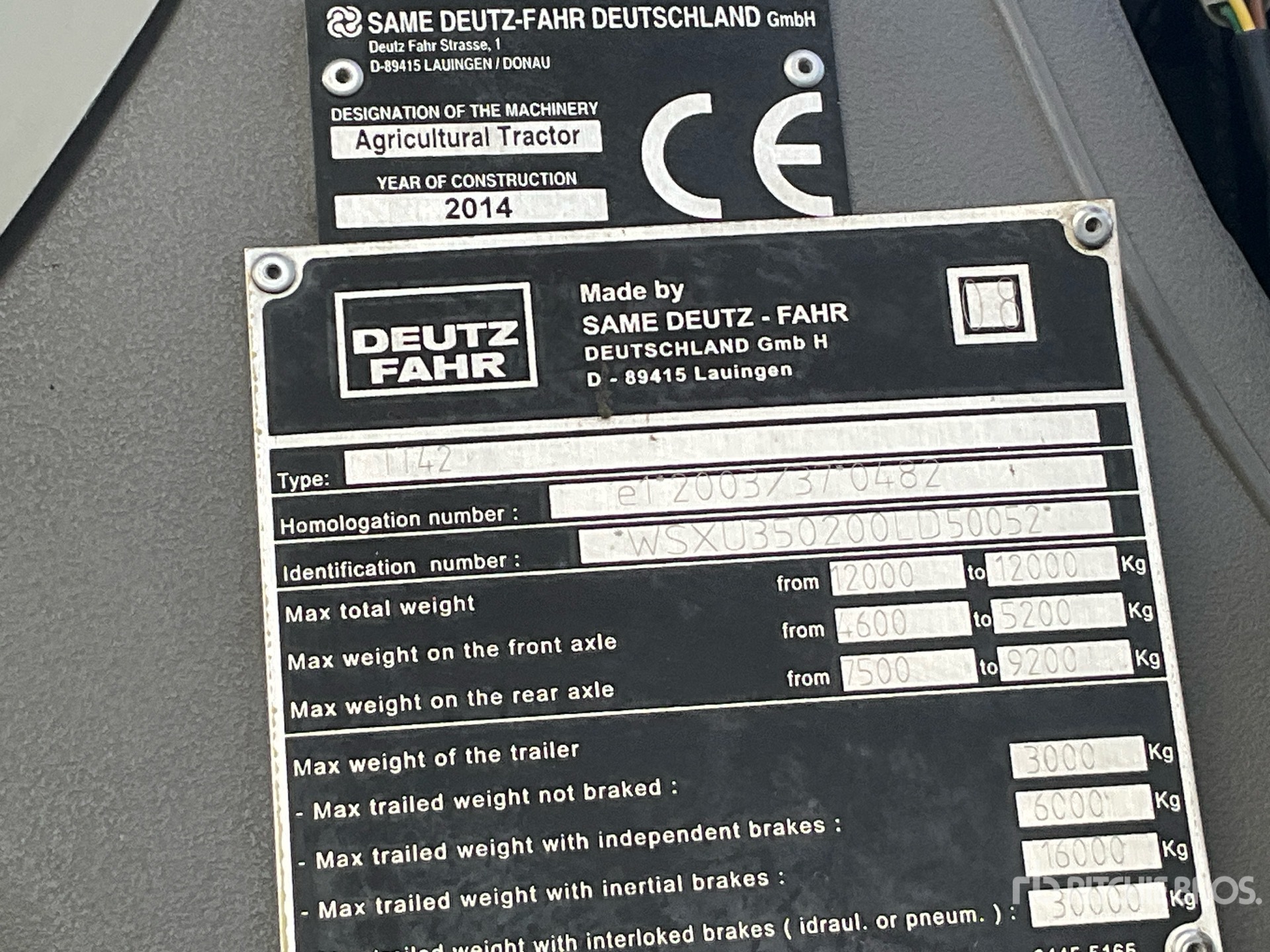 General Appearance with N.º de serie/VIN