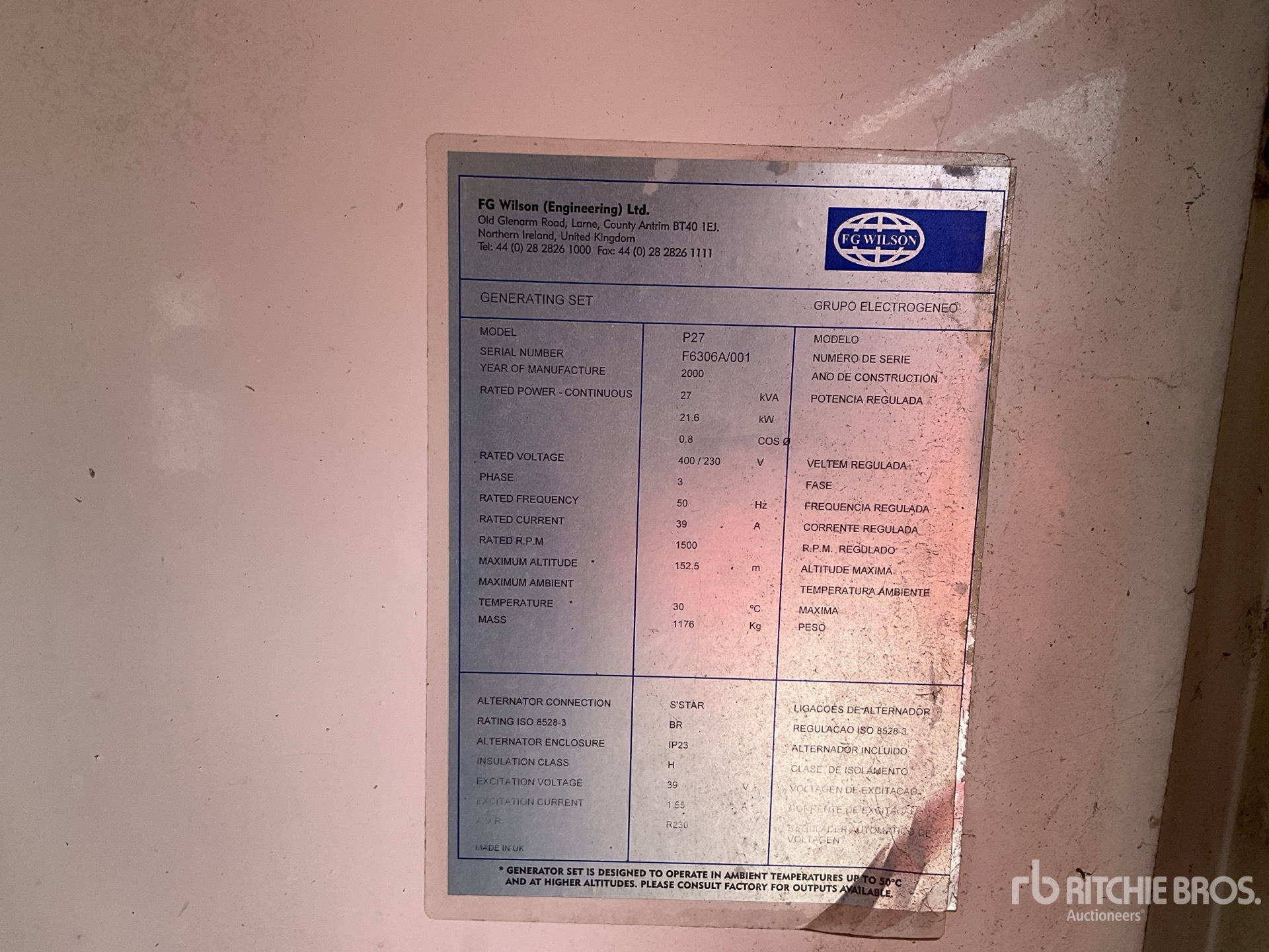 General Appearance with Numéro de série/Numéro d'identification du véhicule automobile