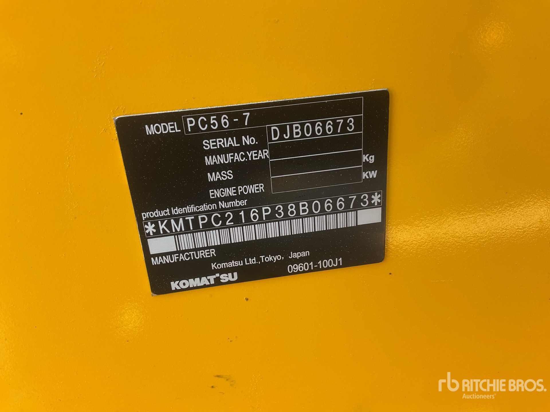 General Appearance with Numéro de série/Numéro d'identification du véhicule automobile