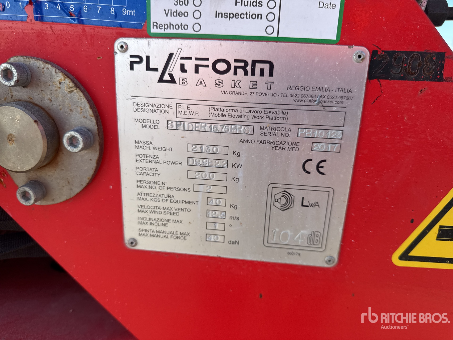 General Appearance with N.º de serie/VIN