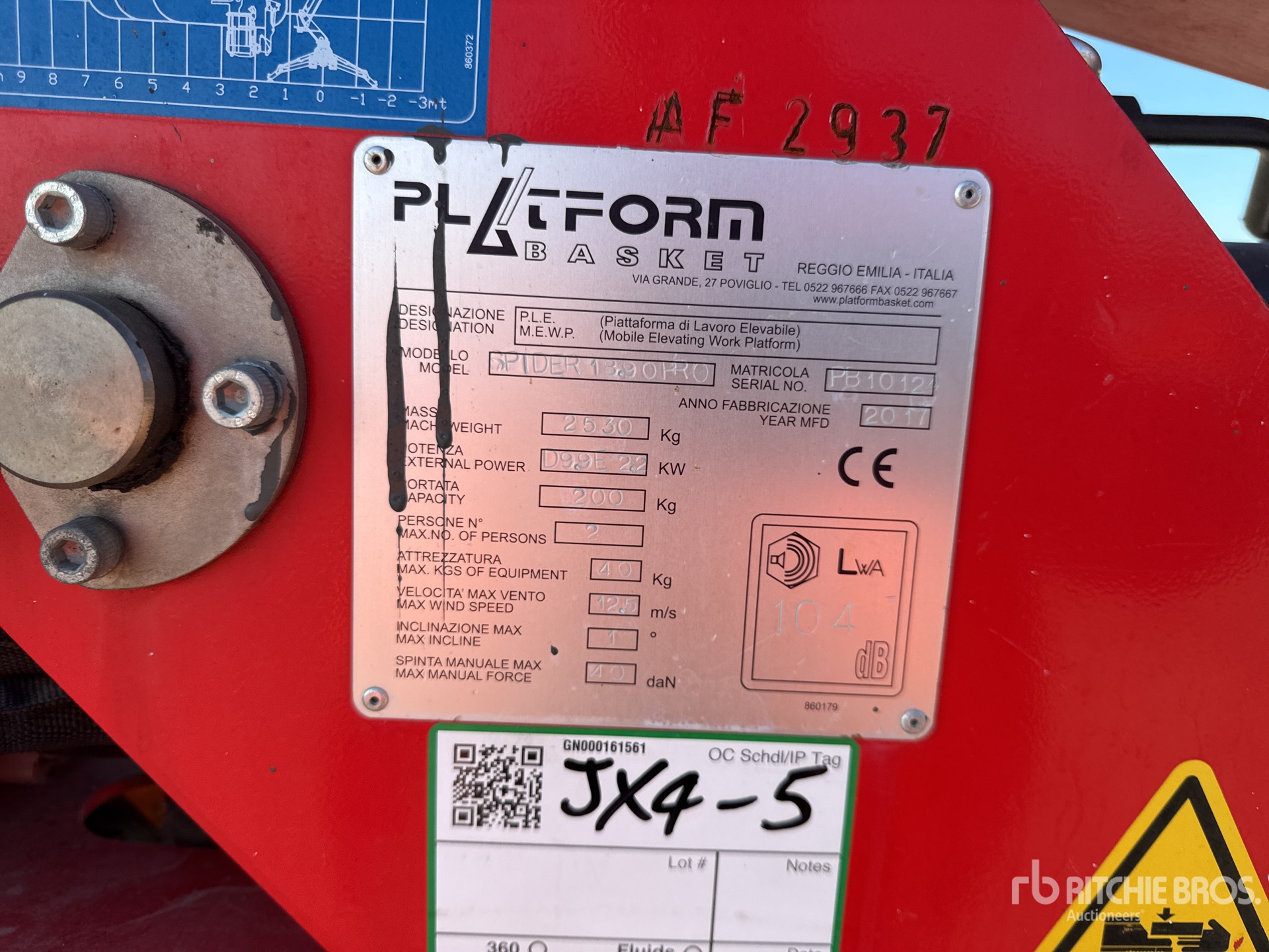 General Appearance with N.º de serie/VIN