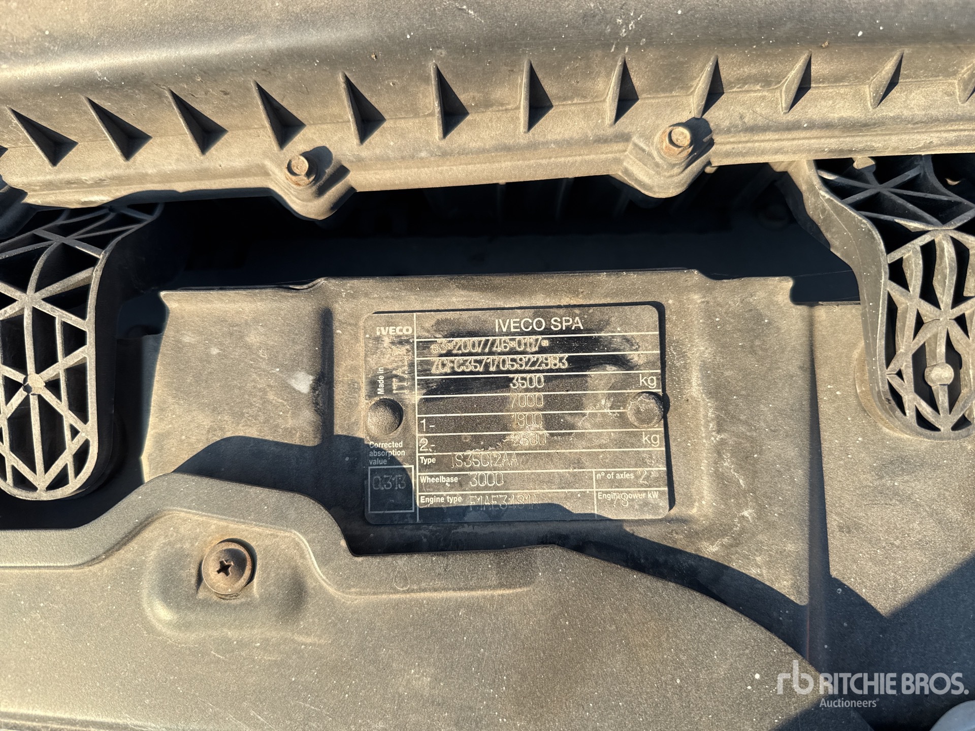 General Appearance with N.º de serie/VIN