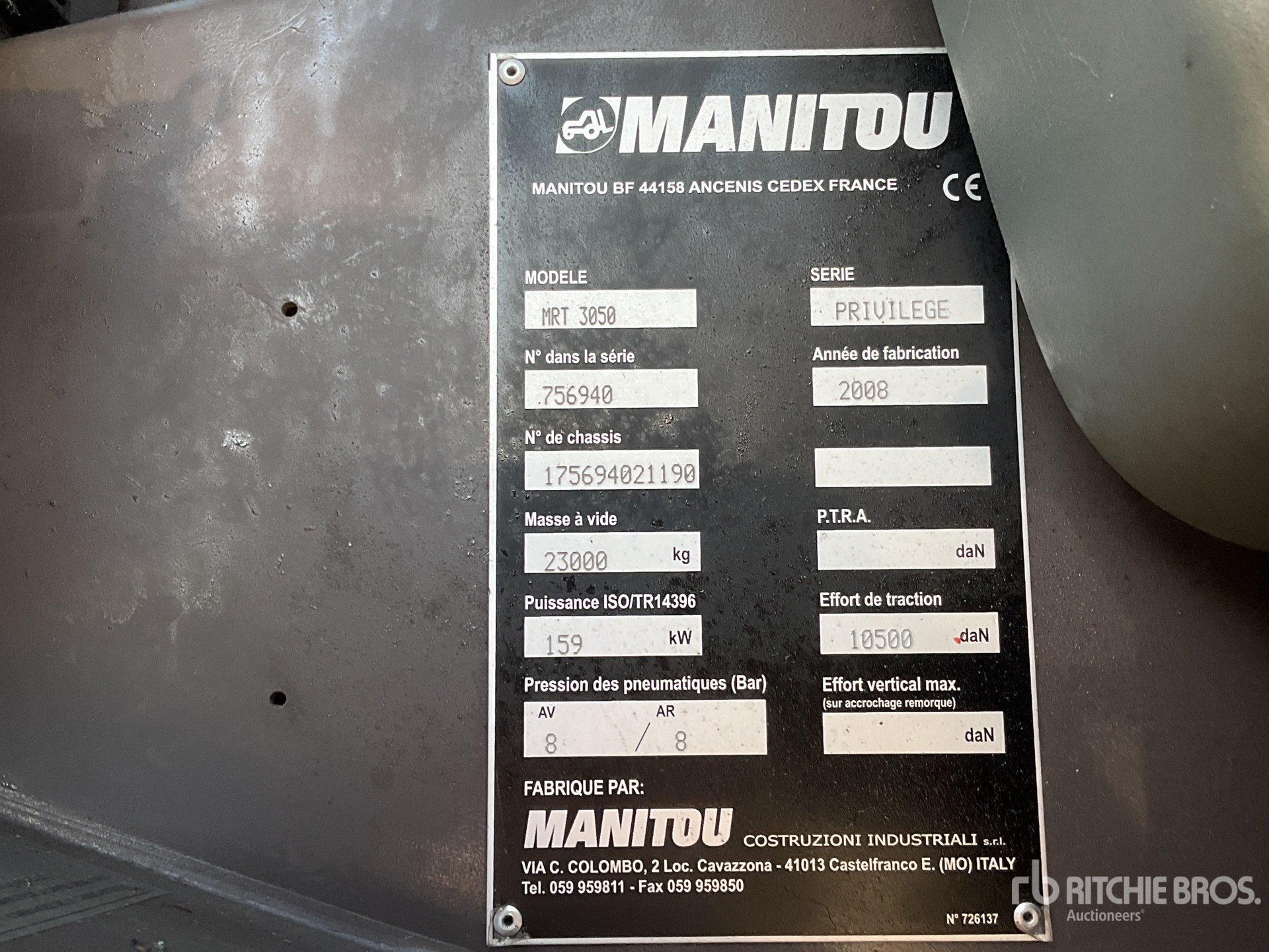 General Appearance with Numer seryjny/numer identyfikacyjny pojazdu