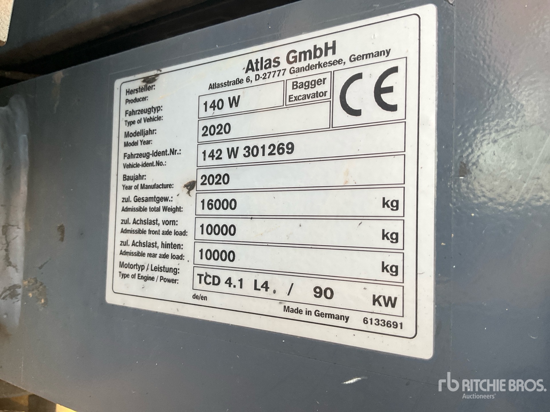 General Appearance with N.º de serie/VIN