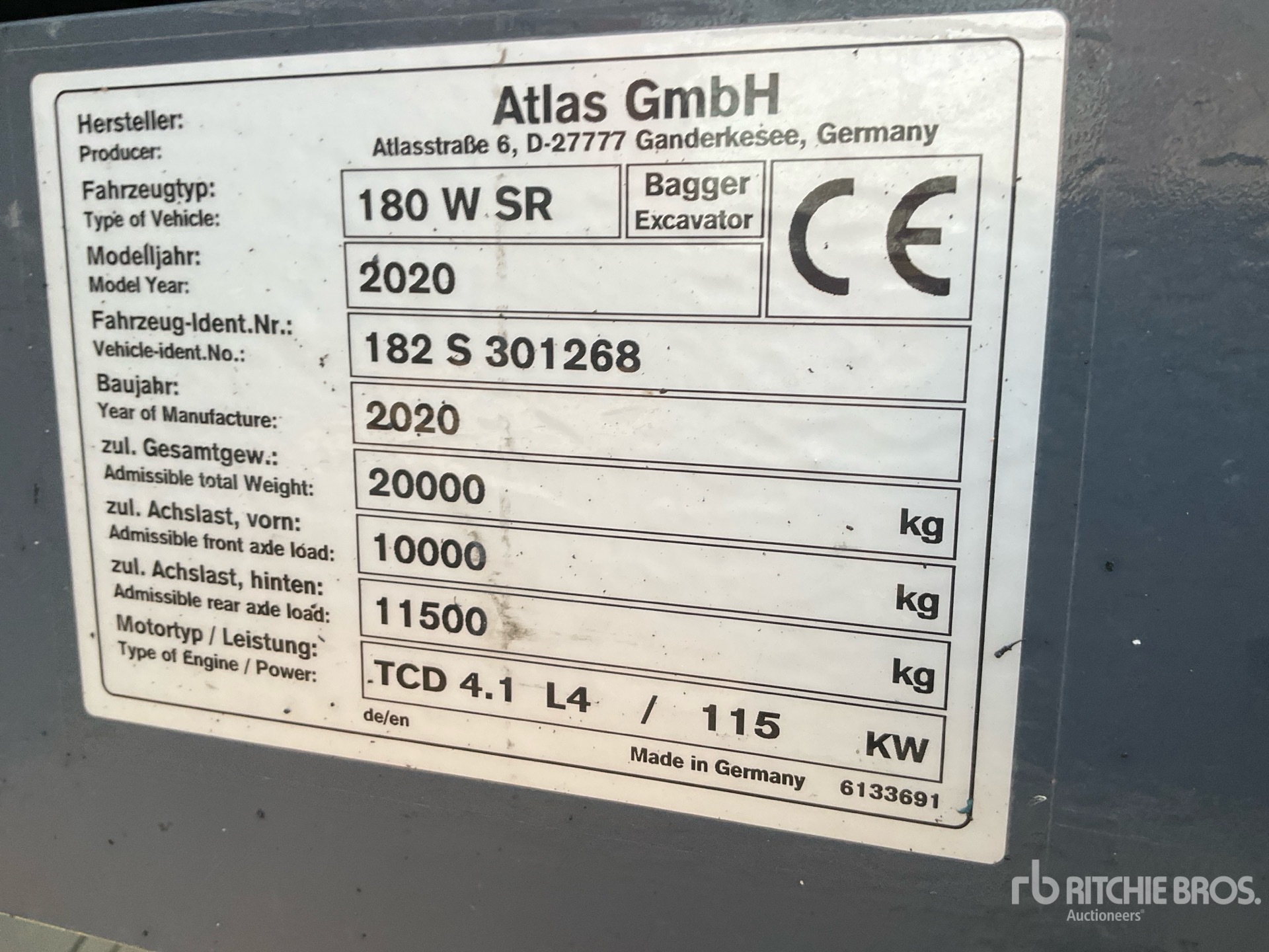 General Appearance with N.º de serie/VIN