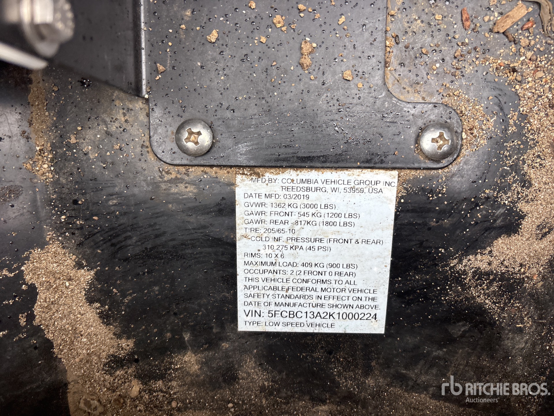 General Appearance with Numéro de série/Numéro d'identification du véhicule automobile