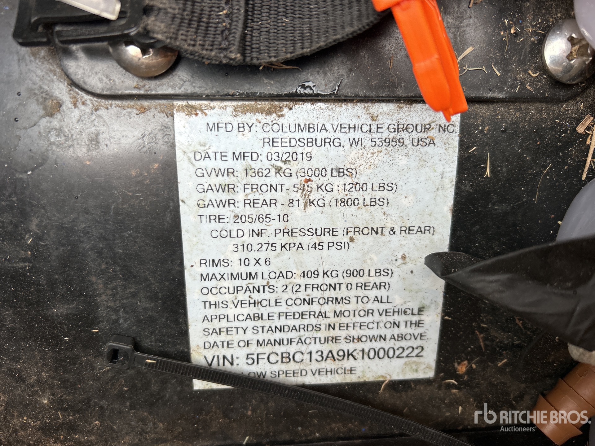 General Appearance with Numéro de série/Numéro d'identification du véhicule automobile