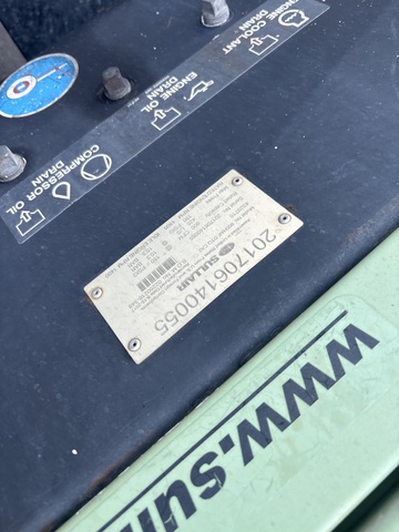 2017 Sullair 900HAF T2 Air Compressor