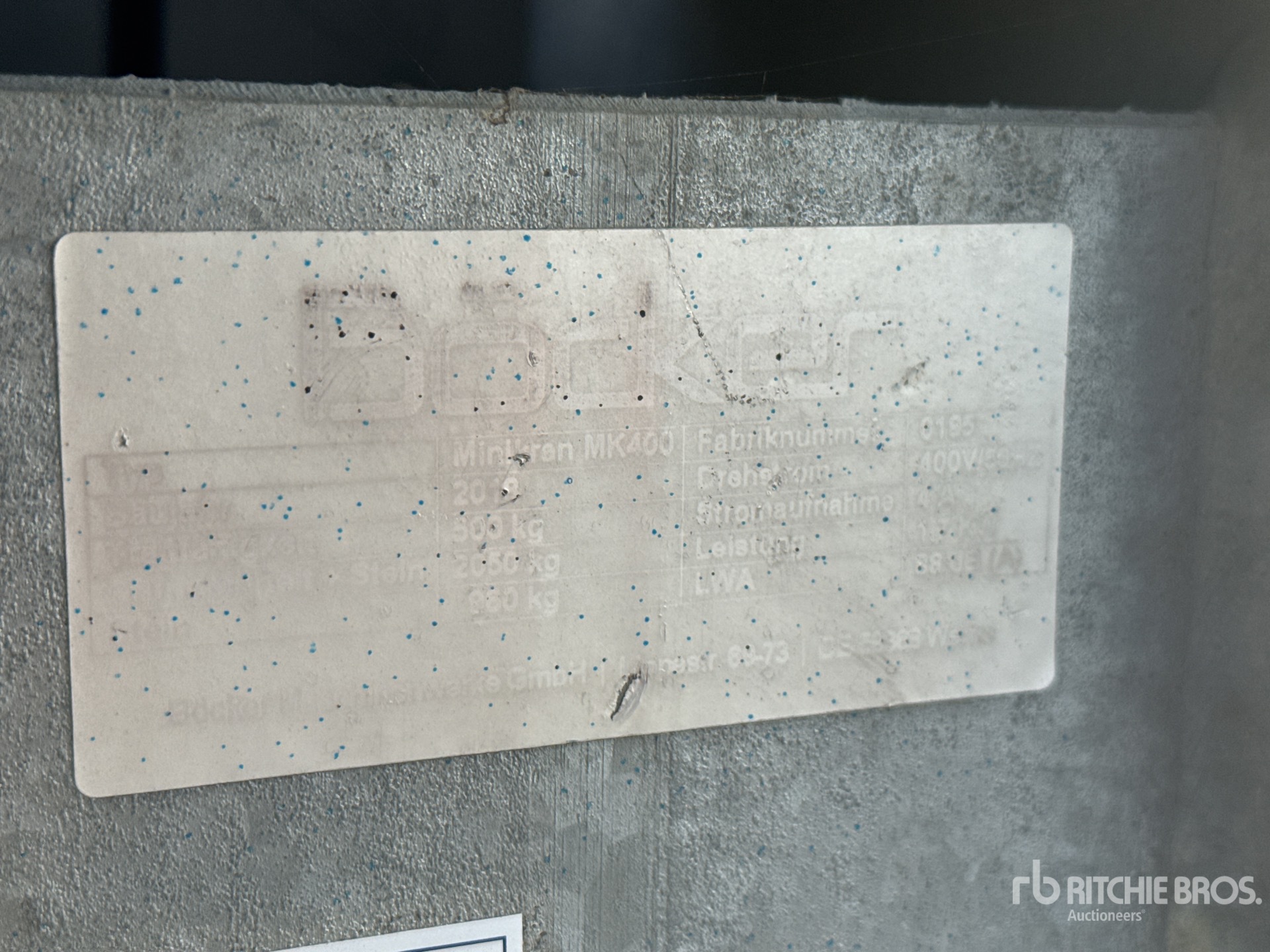 General Appearance with N.º de serie/VIN