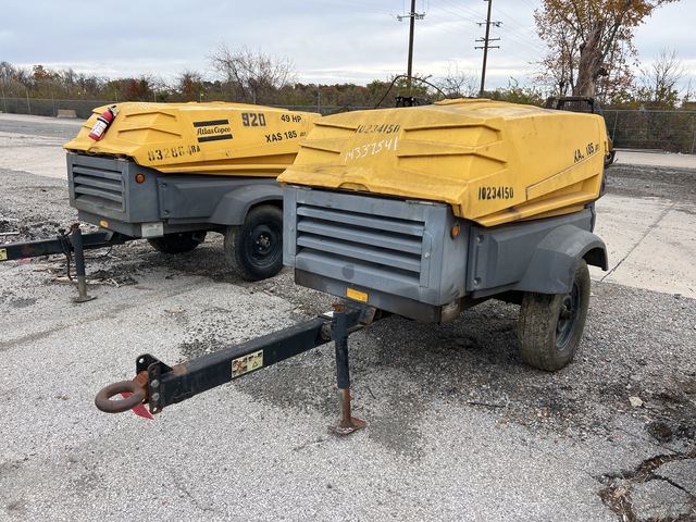 2013 Atlas Copco XAS 185 JD7 PE 185 cfm Mobile Air Compressor 2013 Atlas Copco XAS 185 JD7 PE 185 cfm Mobile Air Compressor