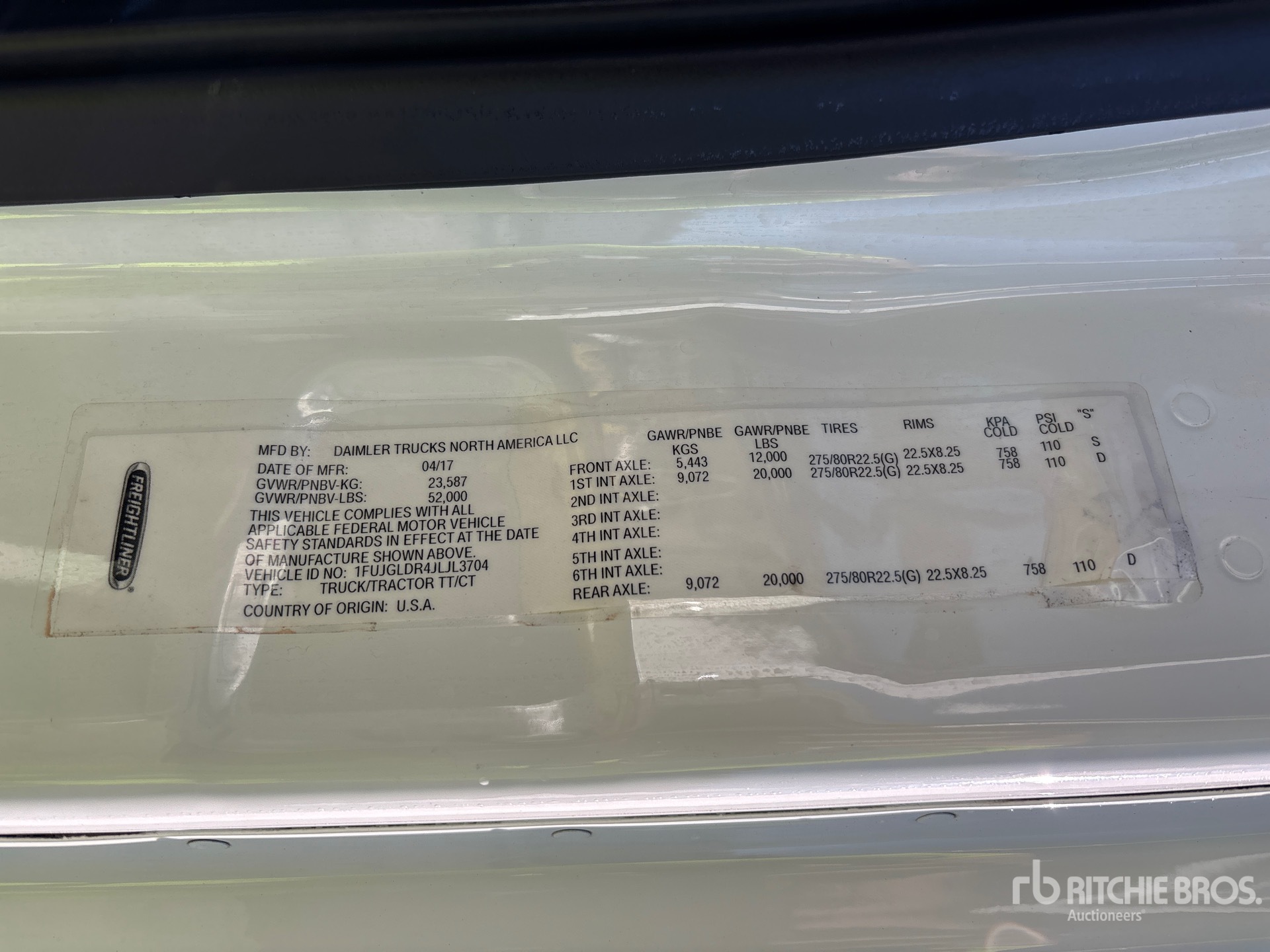 General Appearance with Numer seryjny/numer identyfikacyjny pojazdu