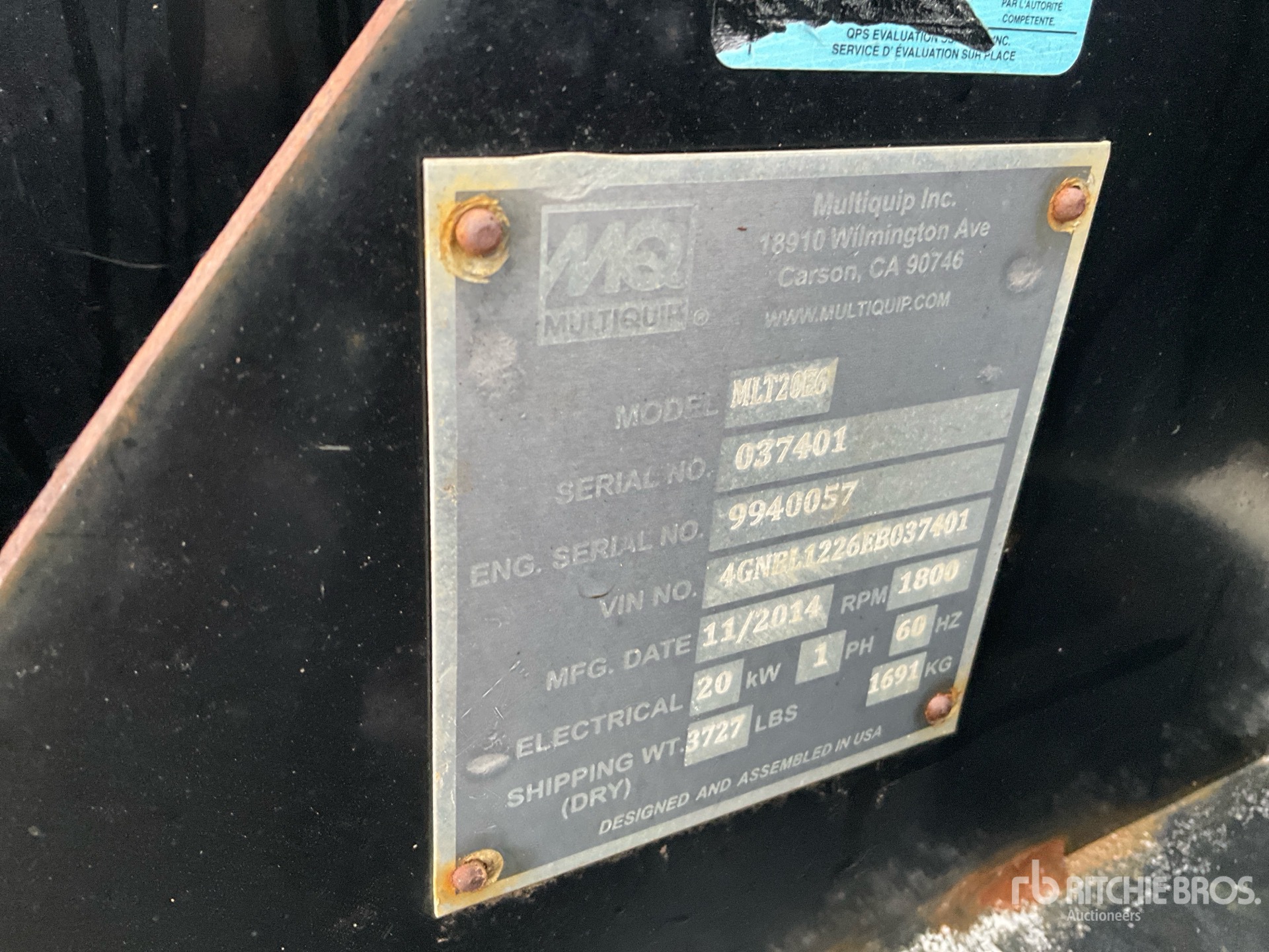 General Appearance with N.º de serie/VIN