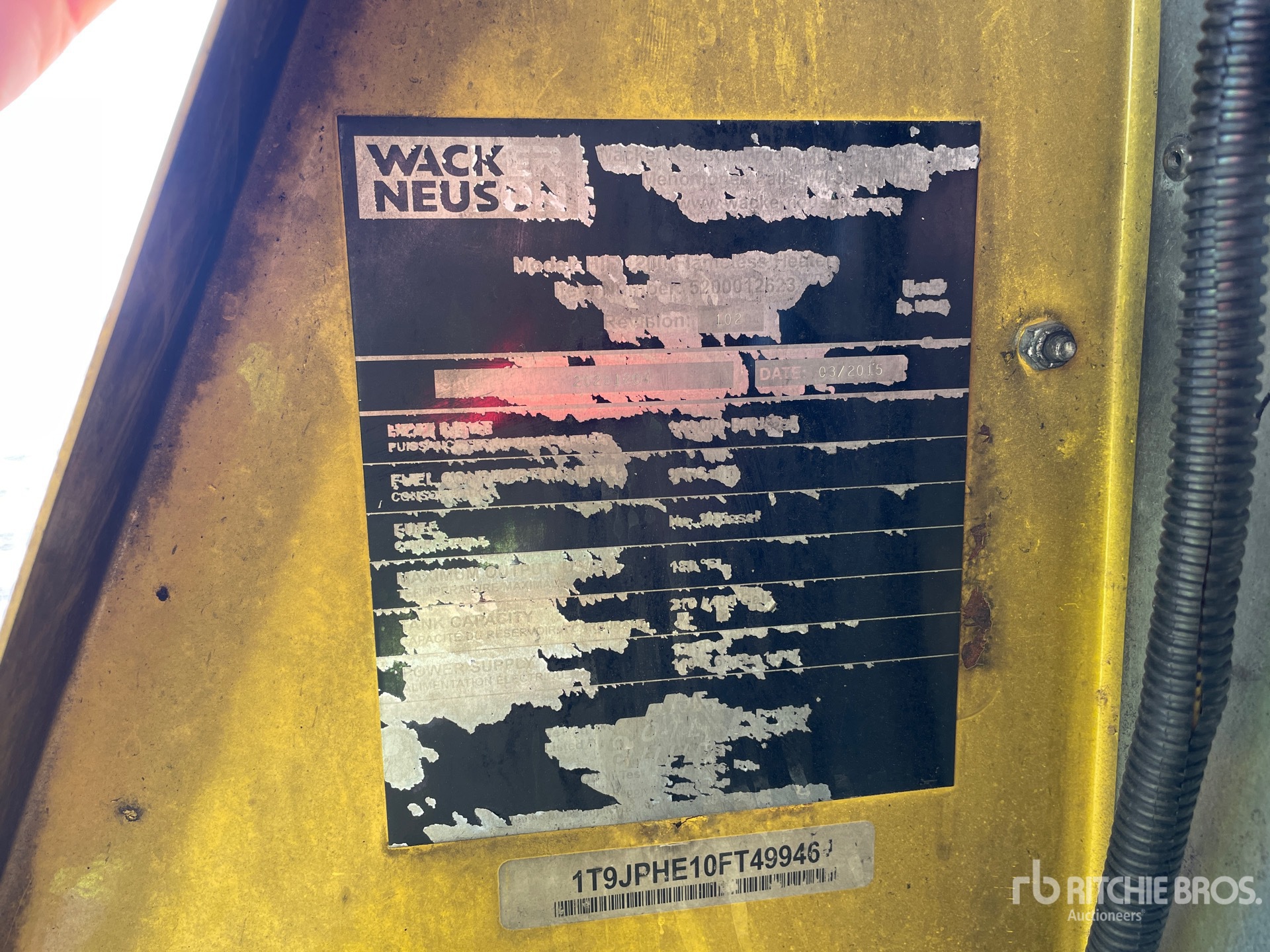 General Appearance with N.º de serie/VIN