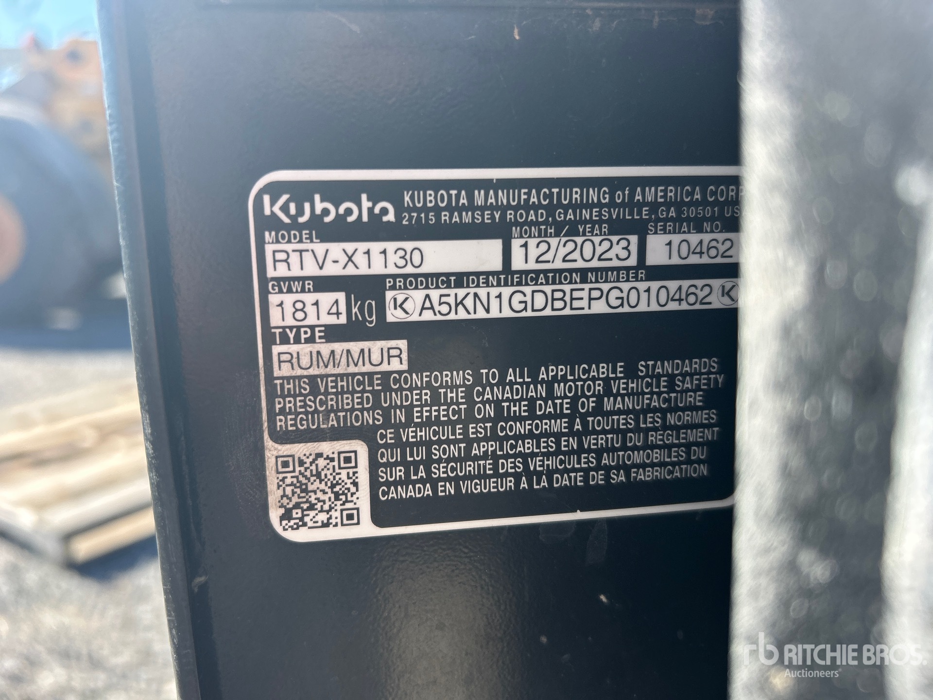 General Appearance with Numéro de série/Numéro d'identification du véhicule automobile