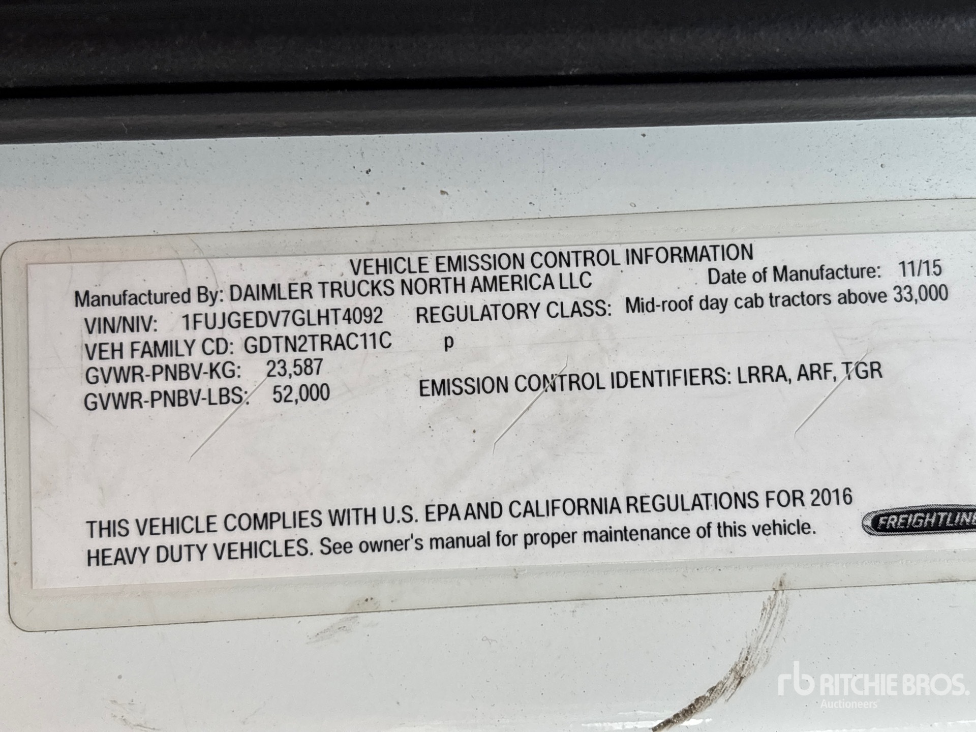 General Appearance with Numero seriale/numero d’identificazione del veicolo (VIN)