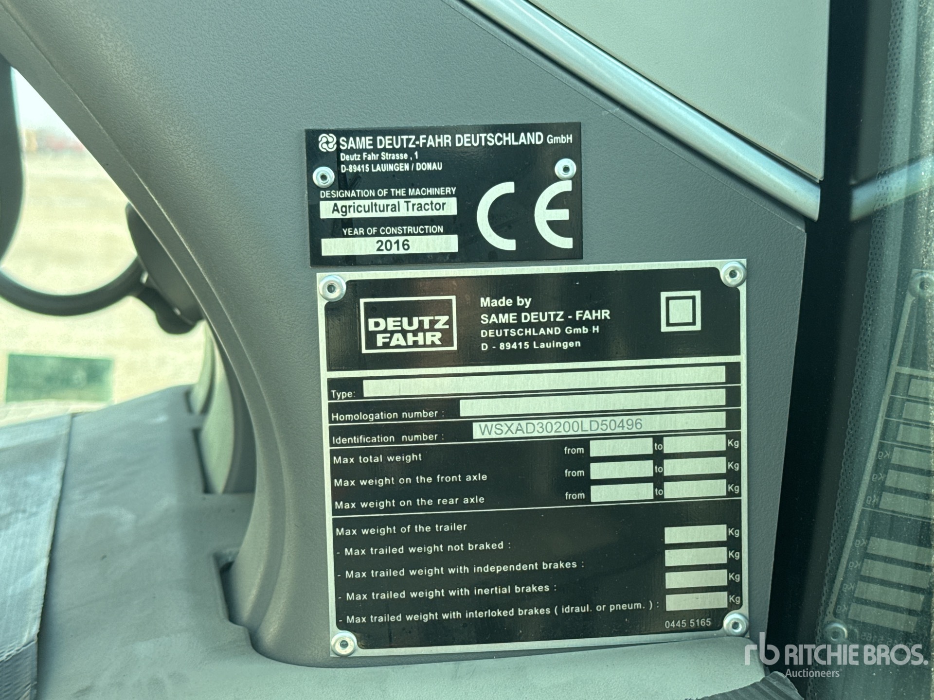 General Appearance with N.º de serie/VIN