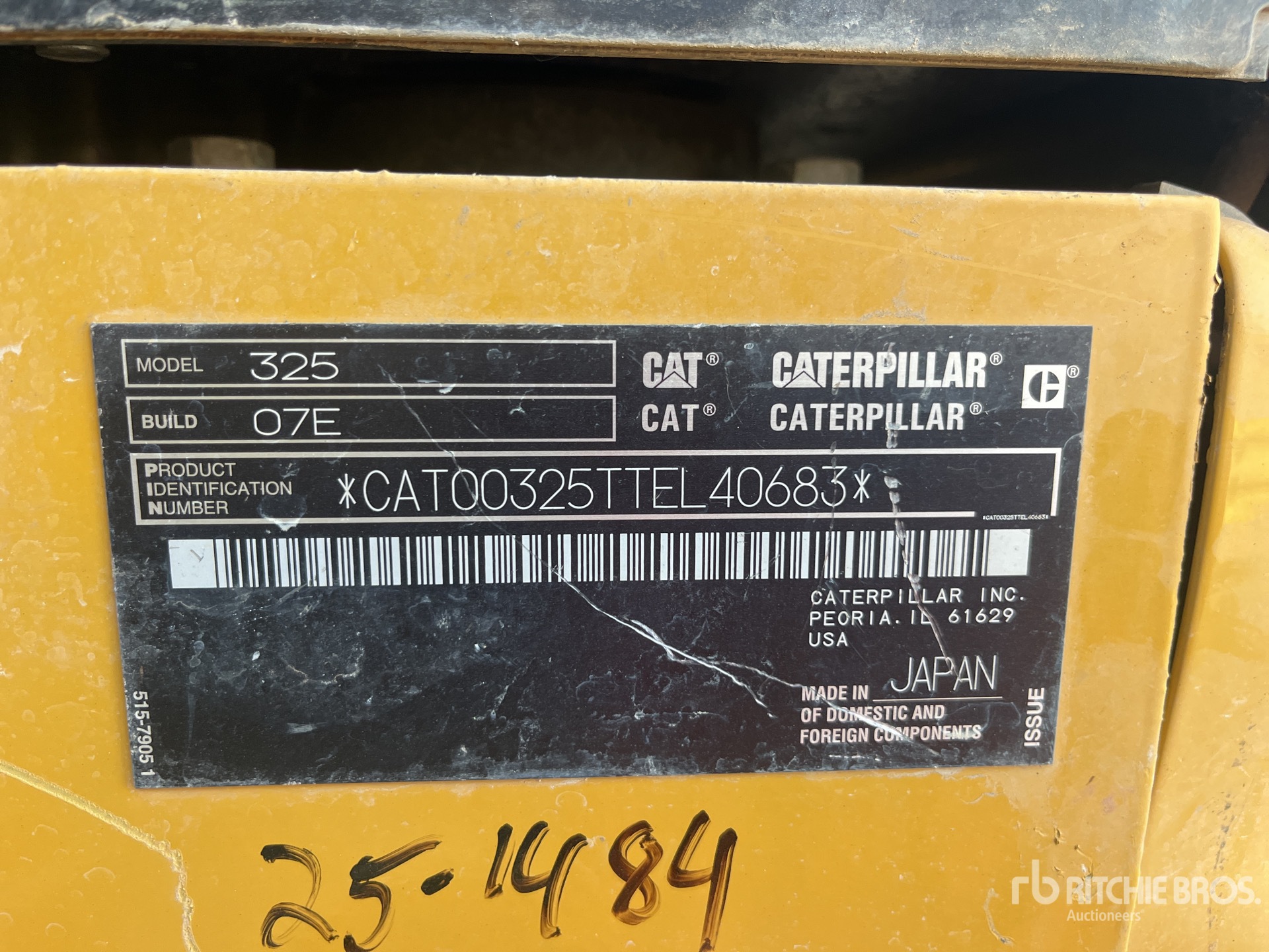 General Appearance with N.º de serie/VIN