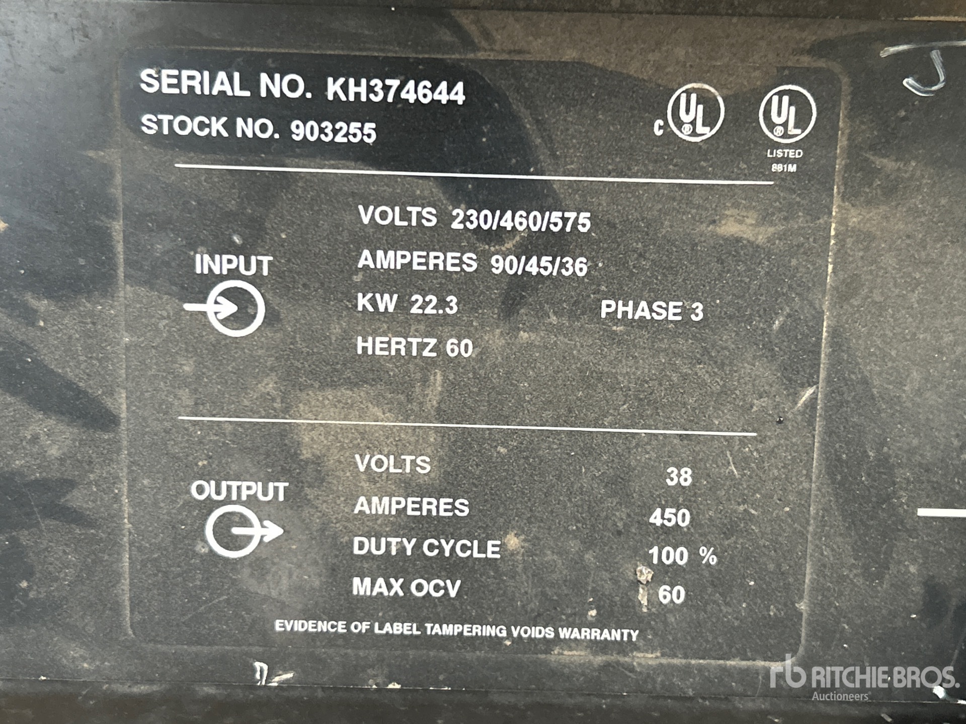 General Appearance with N.º de serie/VIN