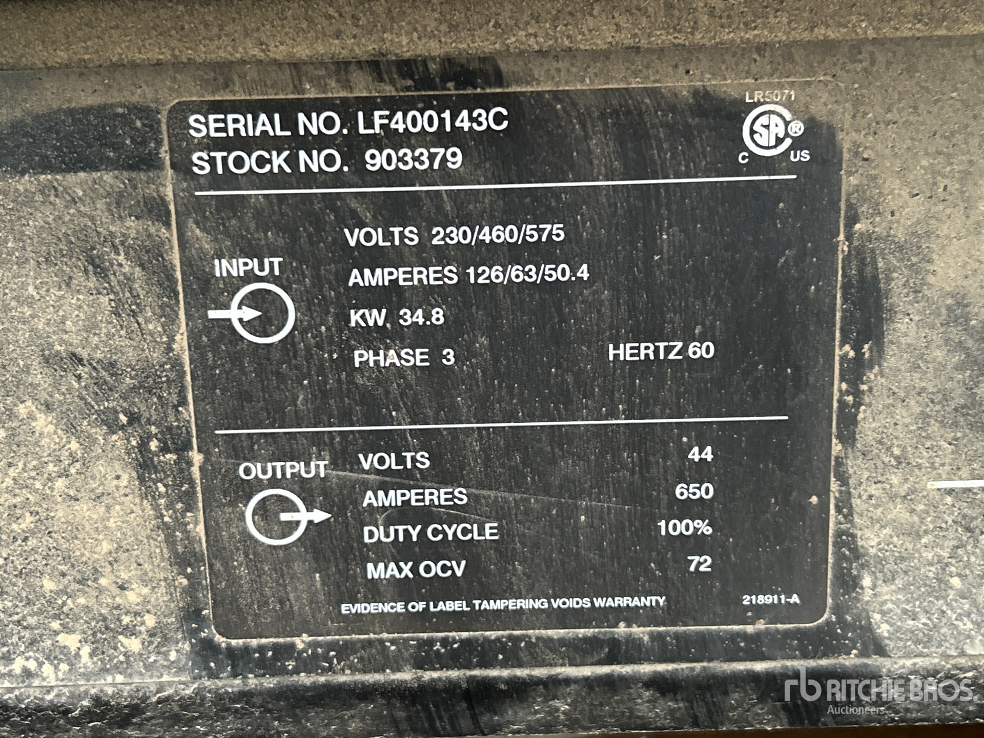 General Appearance with N.º de serie/VIN