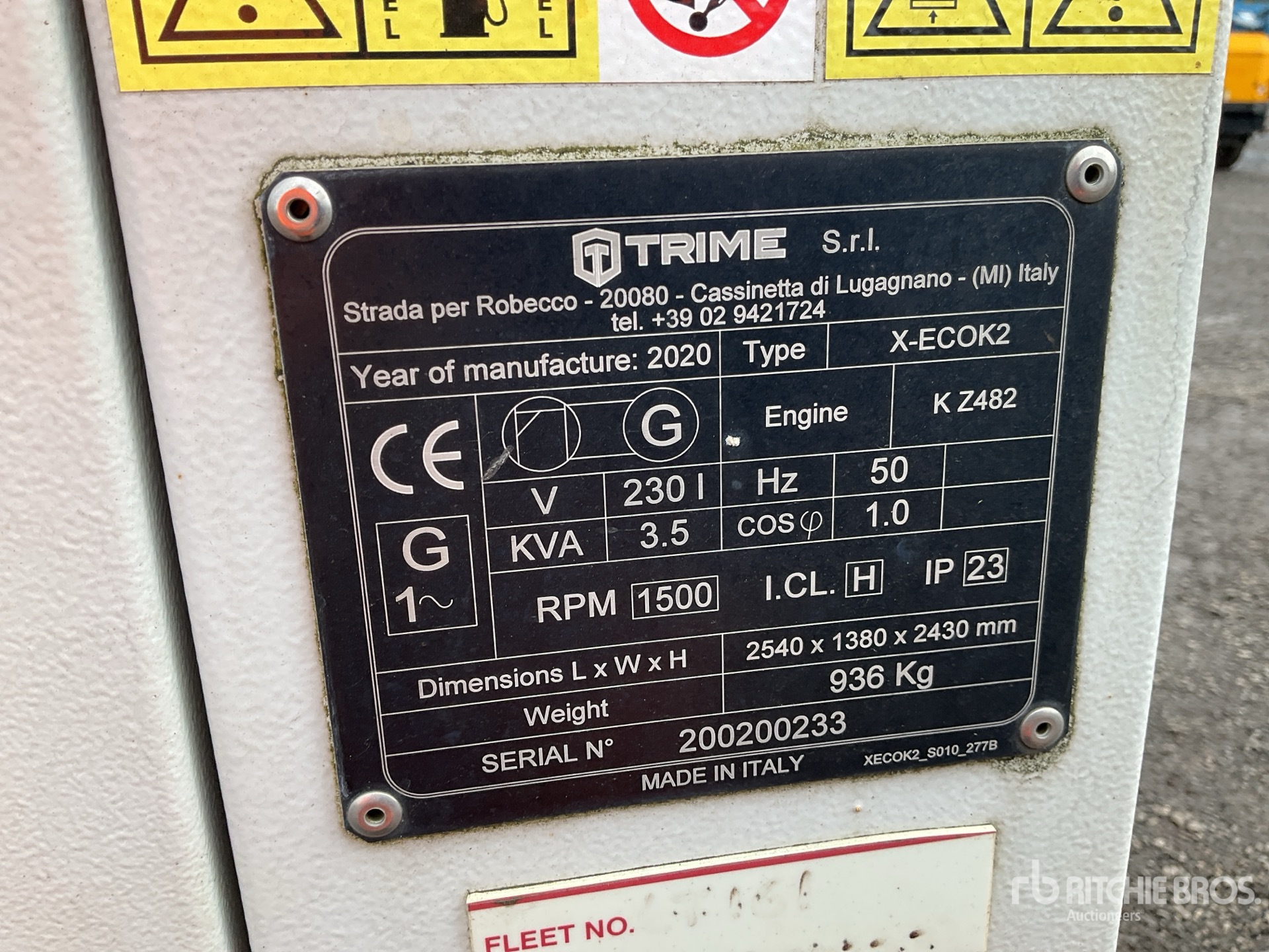 General Appearance with Seriennummer / FIN